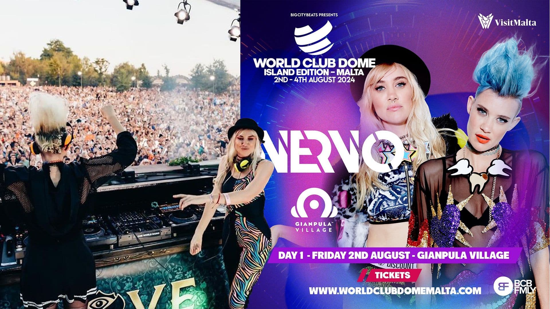 From Tomorrowland to G7 Fridays: Nervo Headlining World Club Dome Malta Tonight