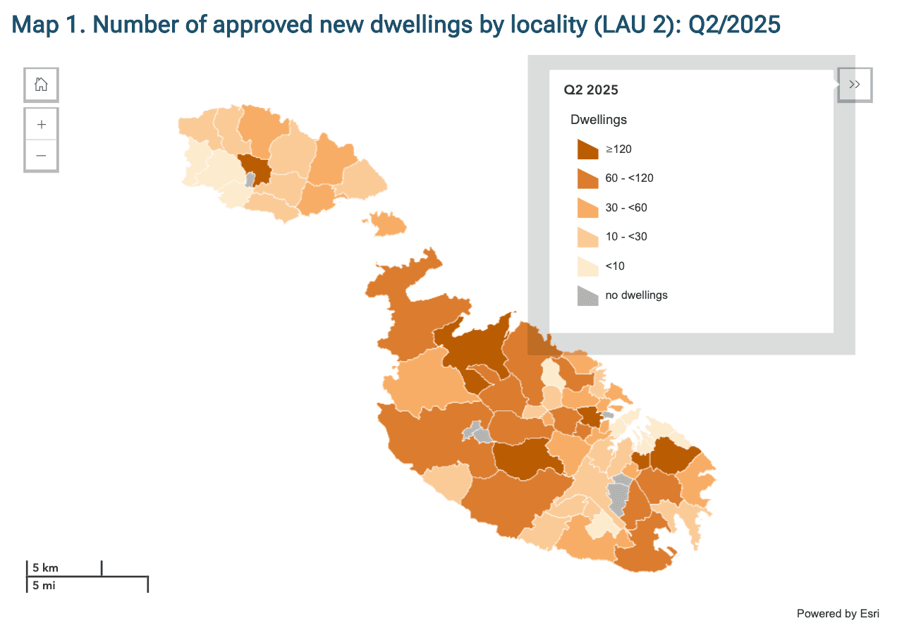 The Number Of New Dwellings Approved In Malta Increased By 51.0 Per Cent