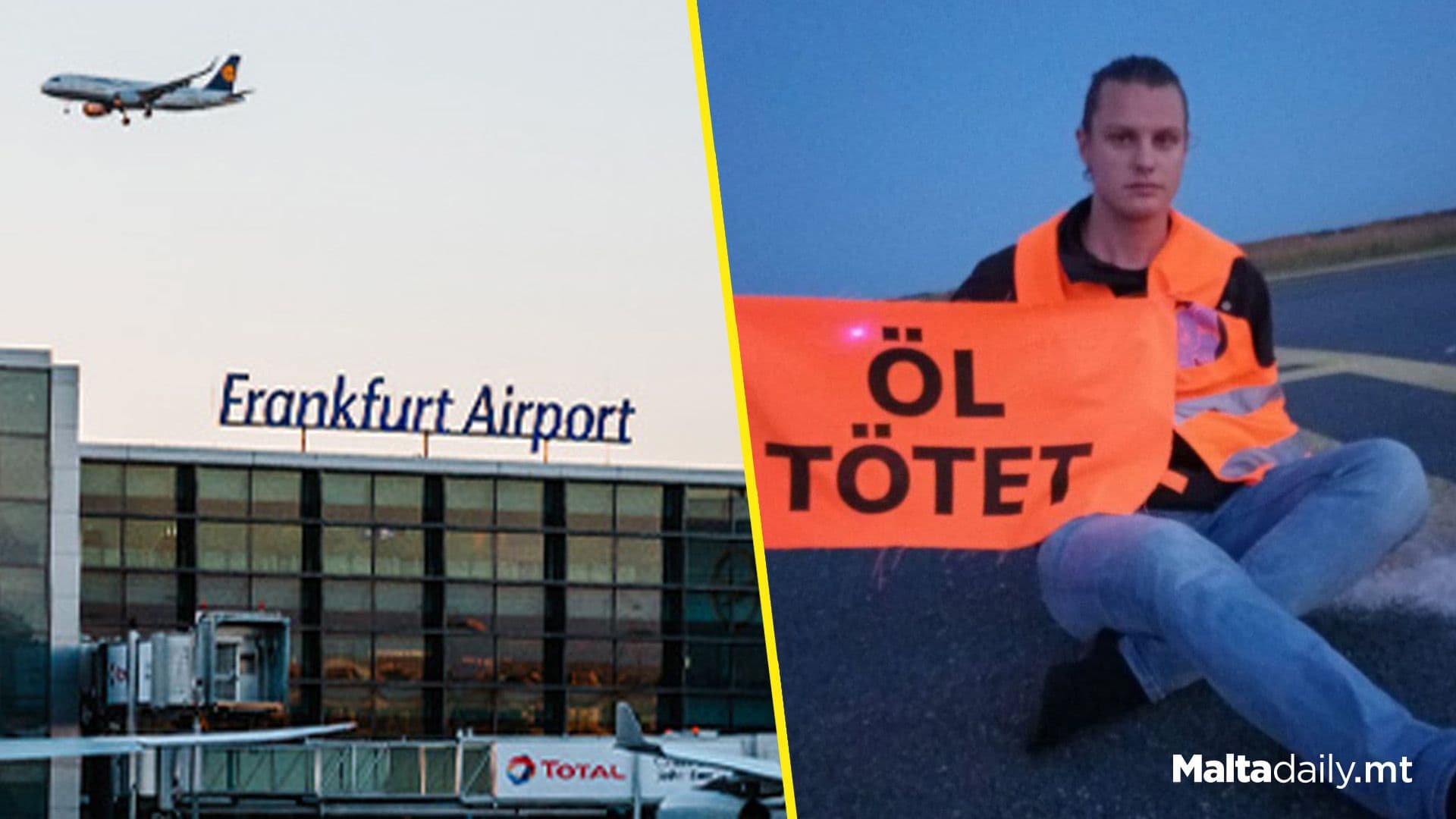 Activists Glue Themselves to Tarmac at Frankfurt Airport