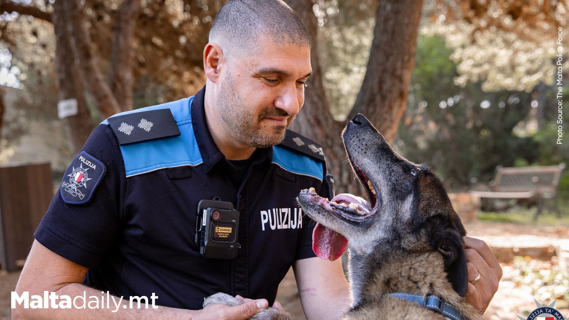 Retired Police Dog Rex Finds New Home at Wardija School