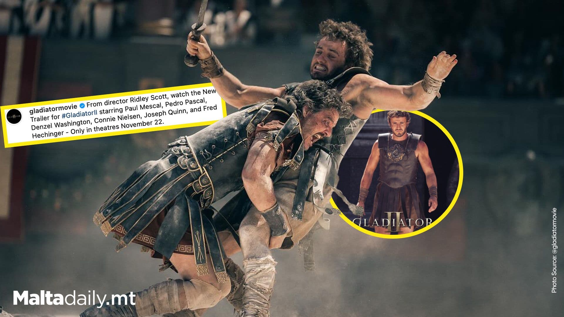 New Trailer For Gladiator II Unveiled