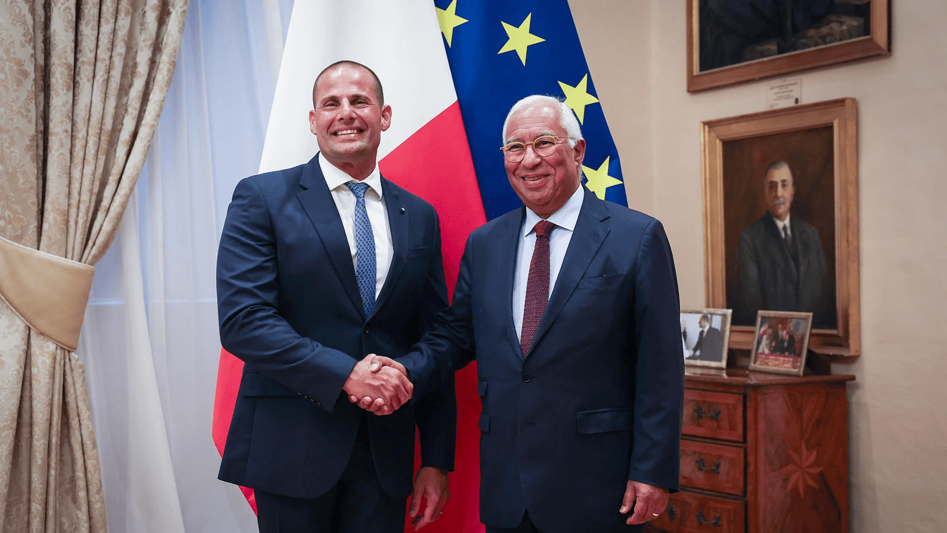 Prime Minister Robert Abela Meets European Council President António Costa