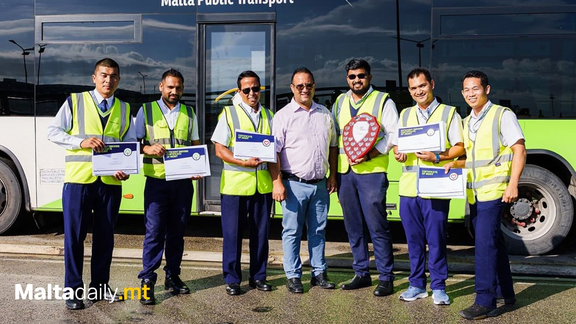 Tallinja Celebrates Safest And Most Efficient Drivers At Cirkewwa Depot