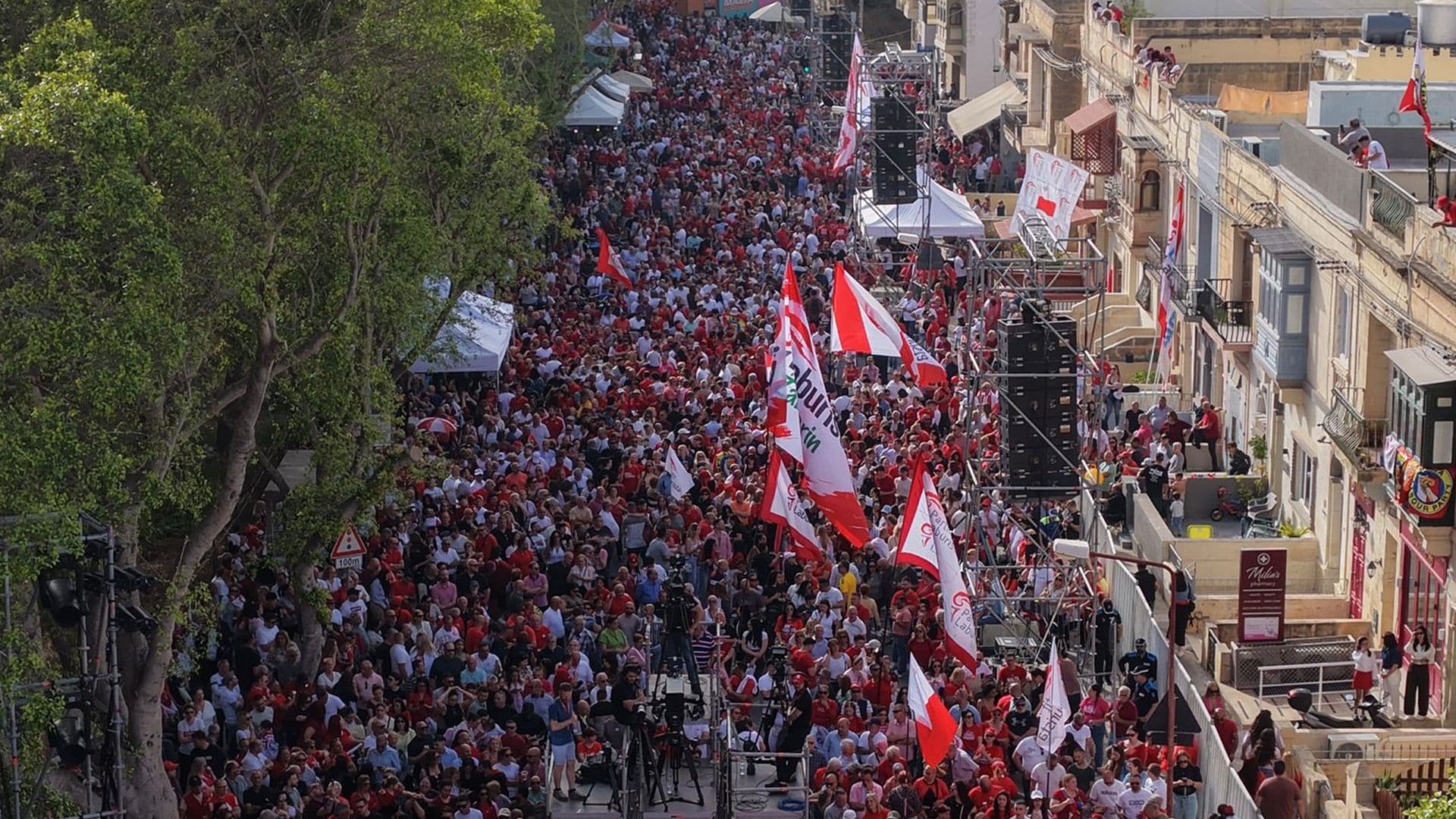 Thousands Flock To Labour Mass Rally In Kottonera