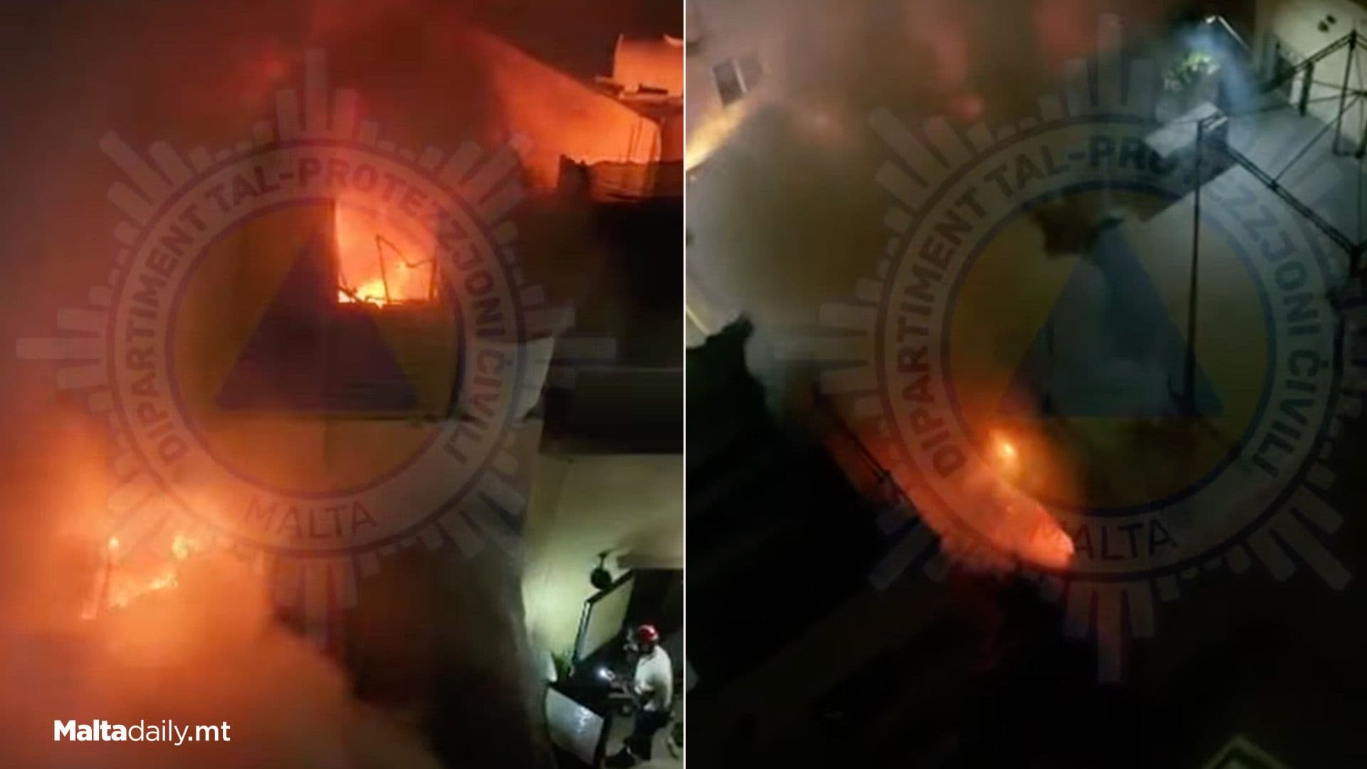 CPD Control Structure Fire In Rudolph Street, Sliema