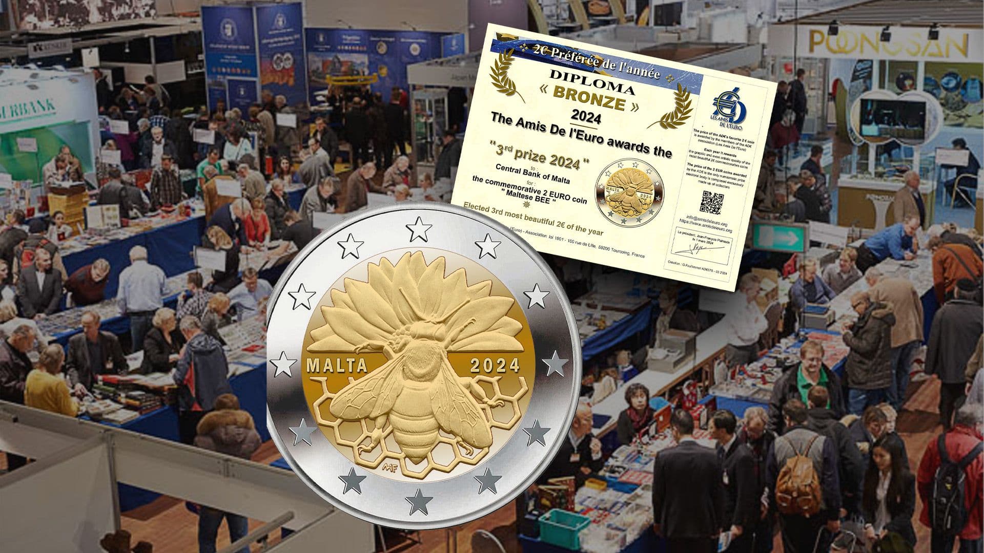 €2 Coin 'Maltese Bee' Classified Third Most Beautiful €2 Coin Of The Year
