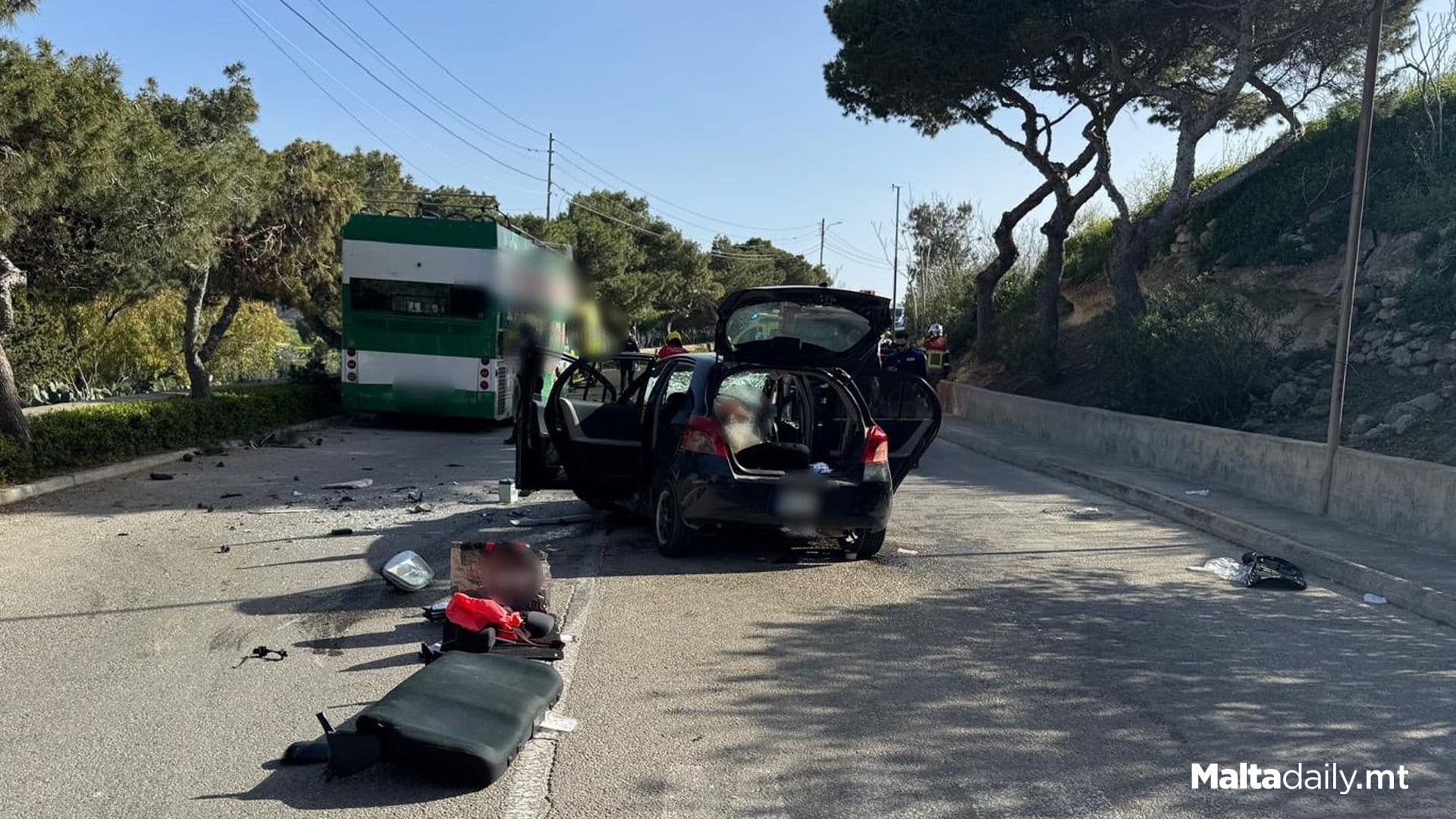 Man Grievously Injured After Double-Decker On Vitz Crash