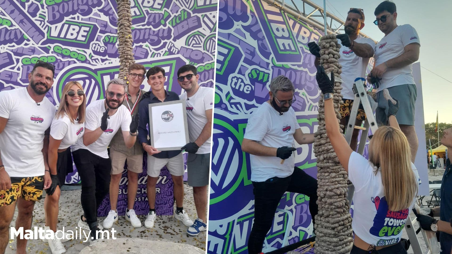 The Tallest Maltese Sausage Tower!