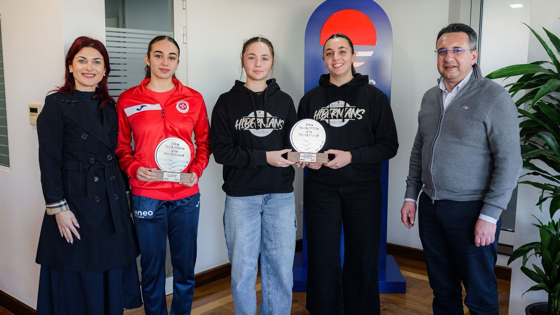 Hibernians Girls U16 and Jenna Awad Attia Named Atlas Youth Athletes of the Month for December