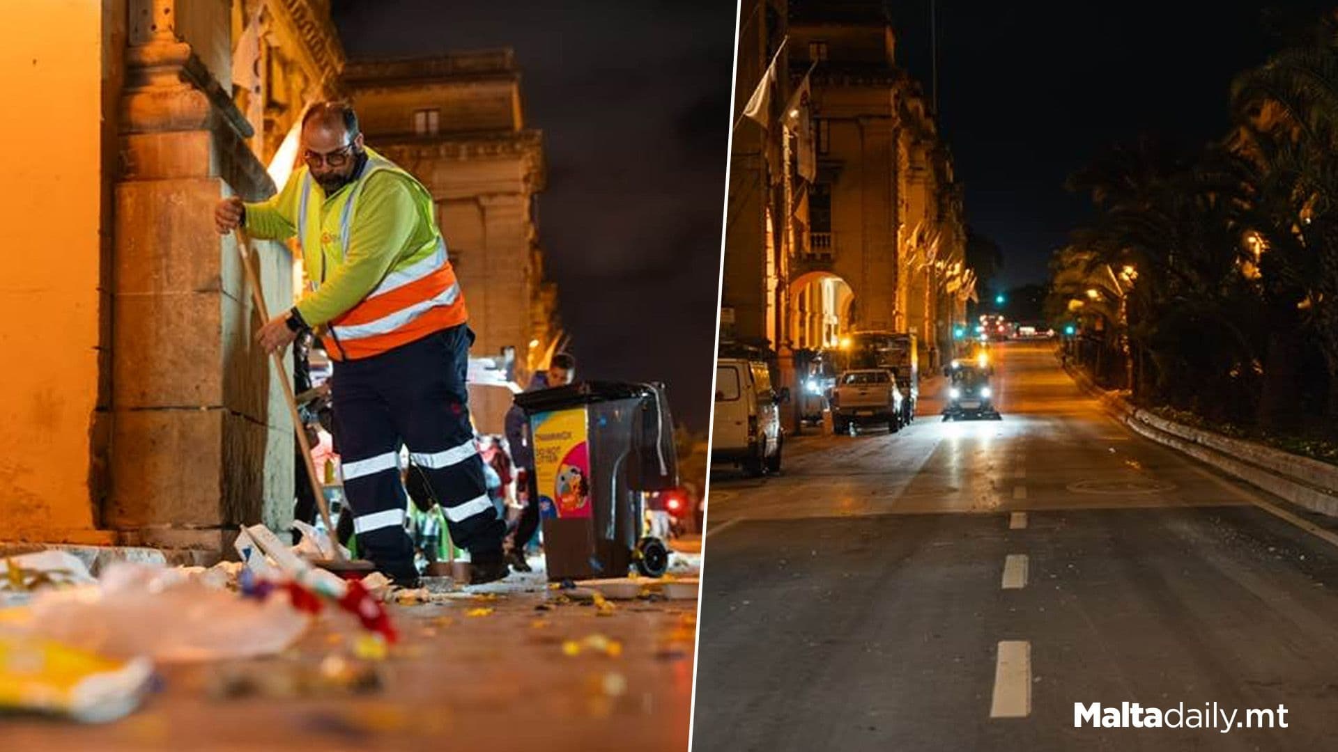 Clean Malta Clear Floriana Roads After Carnival