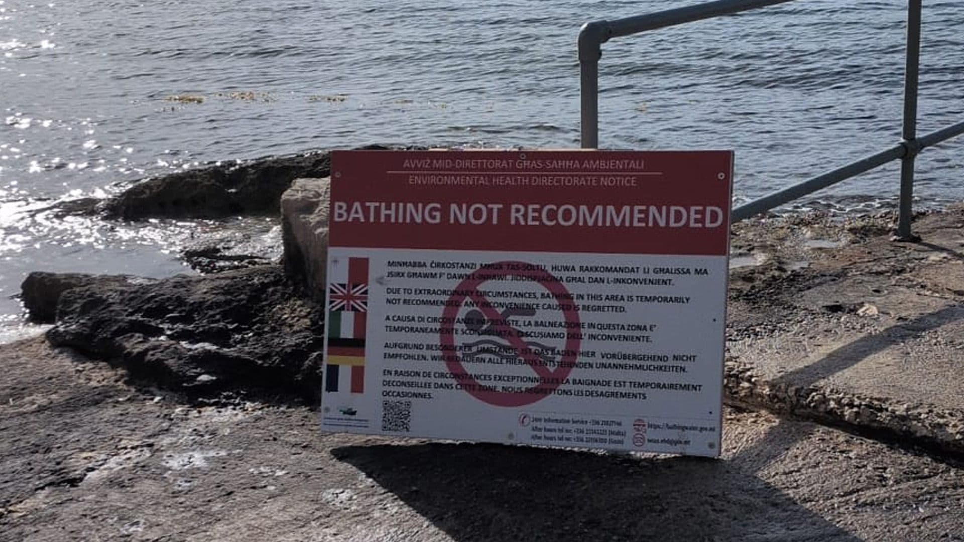 Swimming At Birżebbuġa’s Dawret Il-Qalb Mqaddsa Not Recommended Due To Sewage