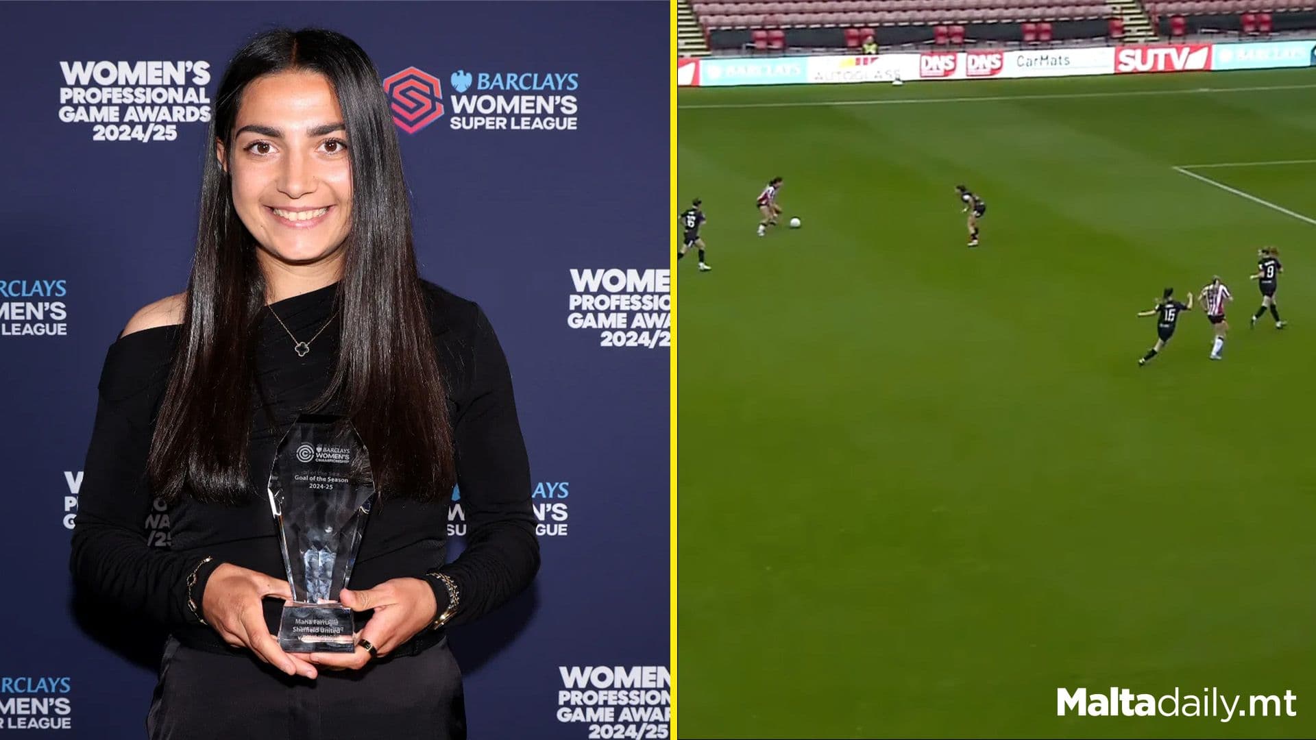 Maltese Football Star Maria Farrugia Won The Barclays Women’s Championship Goal Of The Season Award