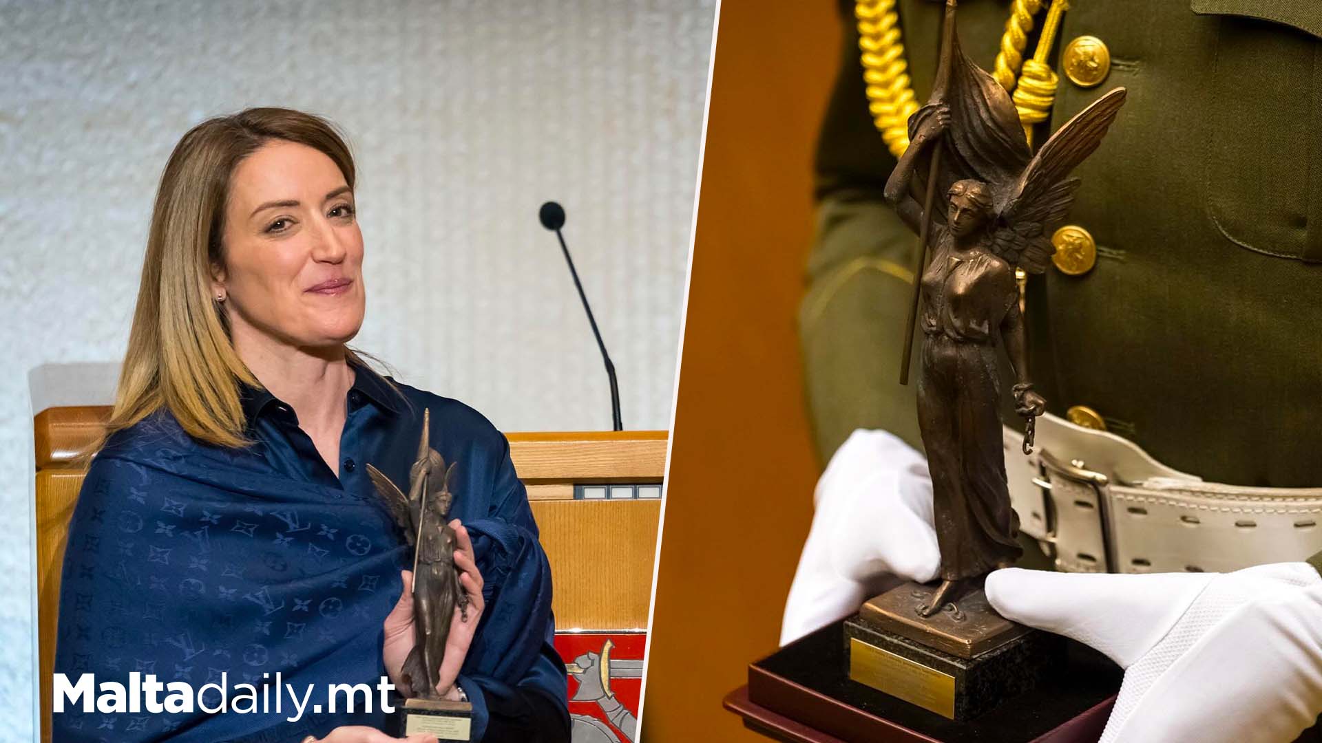 Roberta Metsola Honoured With Freedom Prize By Republic of Lithuania