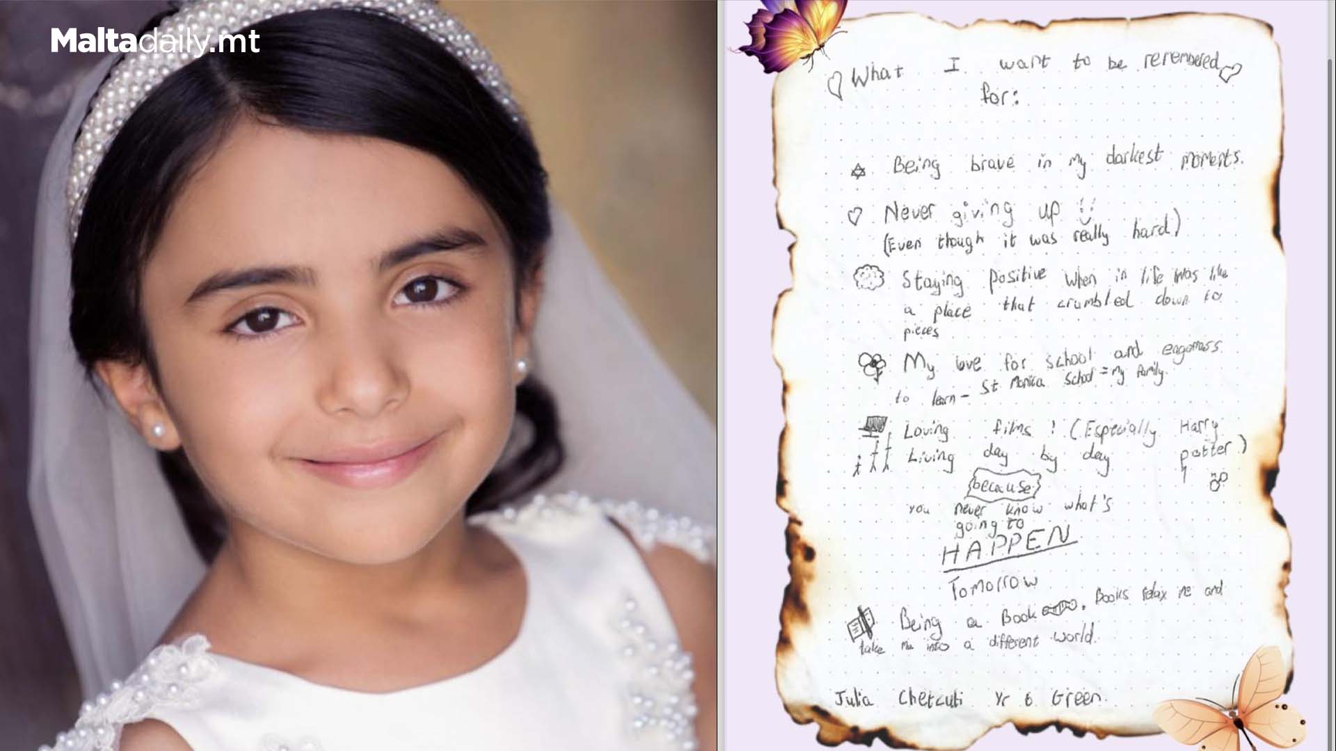 What Late 10 Year Old Julia Wants To Be Remembered For