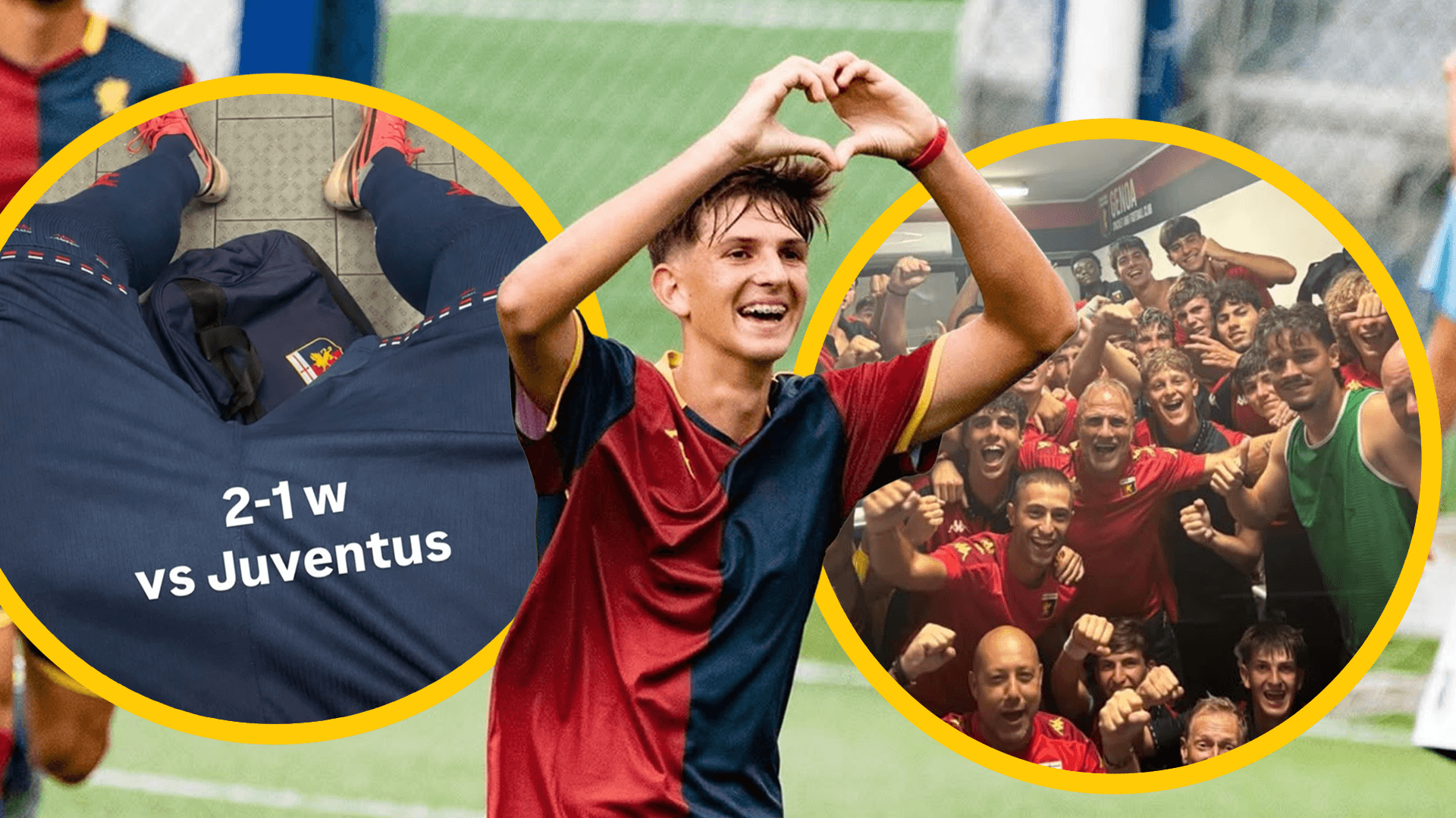 Caden Tanti And Genoa Celebrate 2-1 Victory Over Juventus