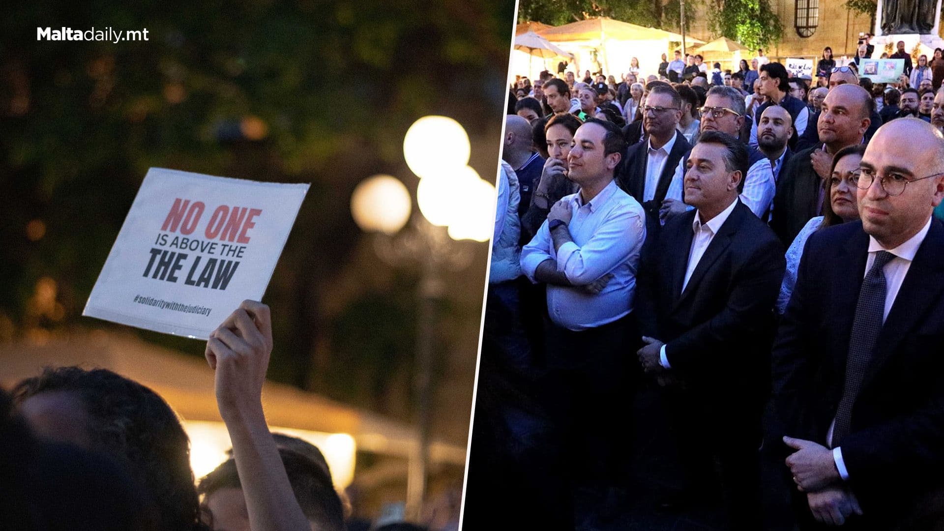 Law Students, Activists Protest Outside Court