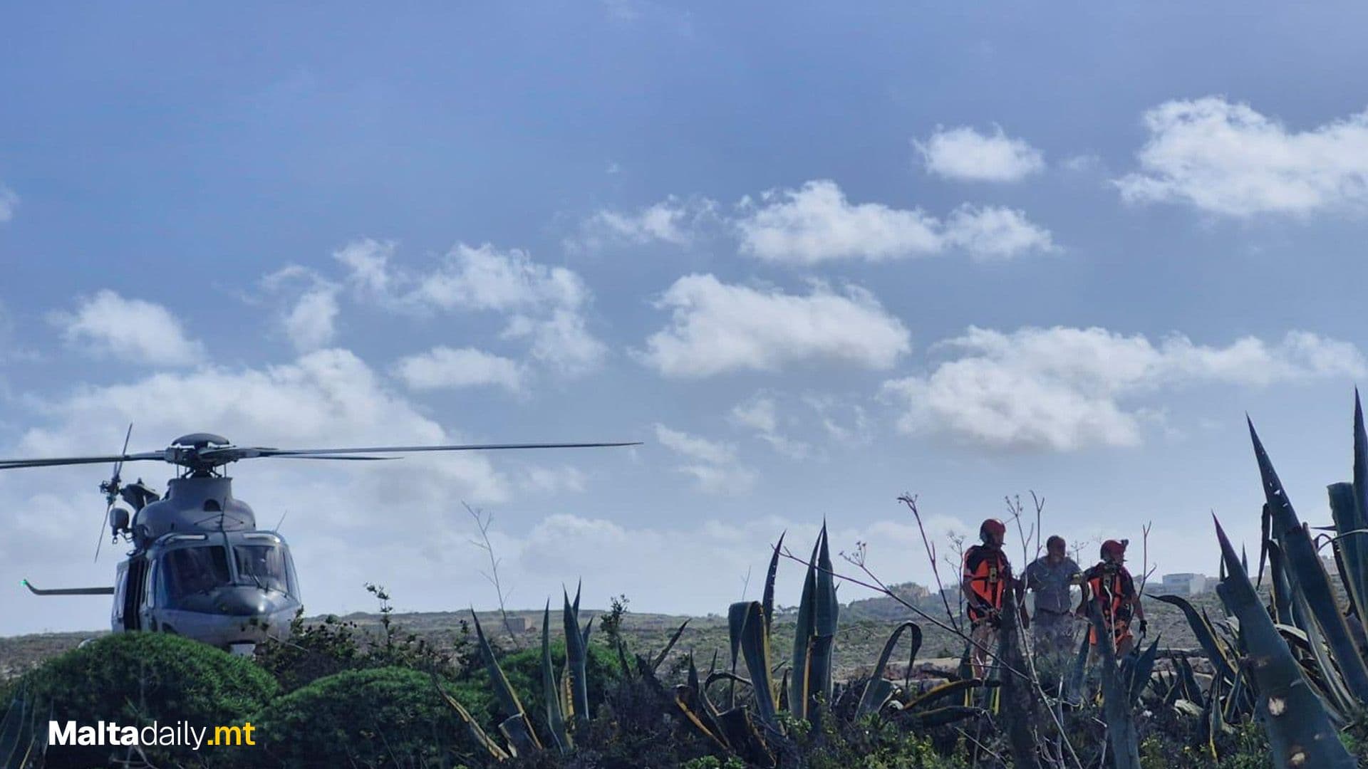 AFM Rescue After Person Falls Off Gozo Cliffs