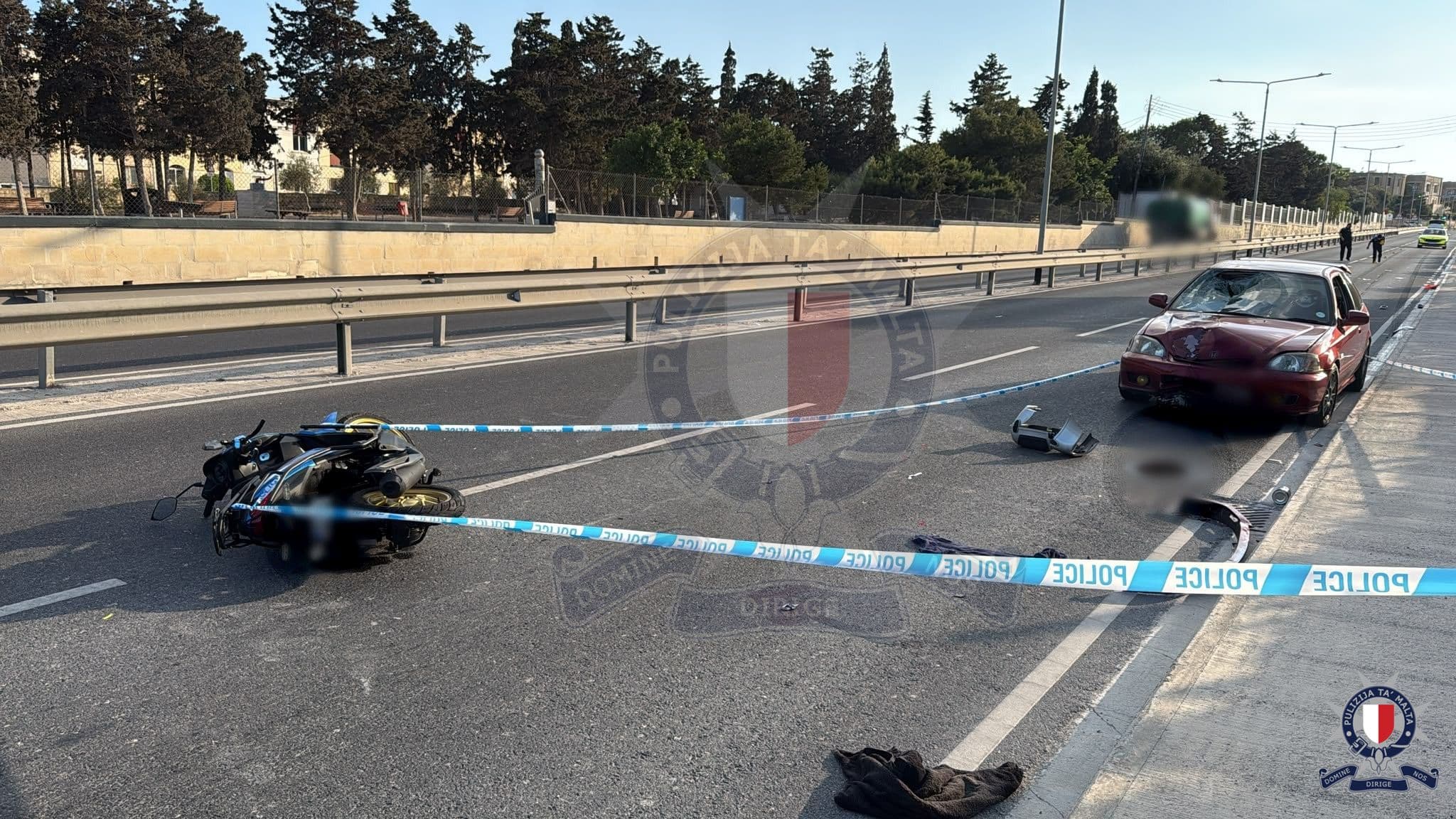 67-YEAR-OLD MOTORCYCLIST SERIOUSLY INJURED IN PAOLA ROAD COLLISION