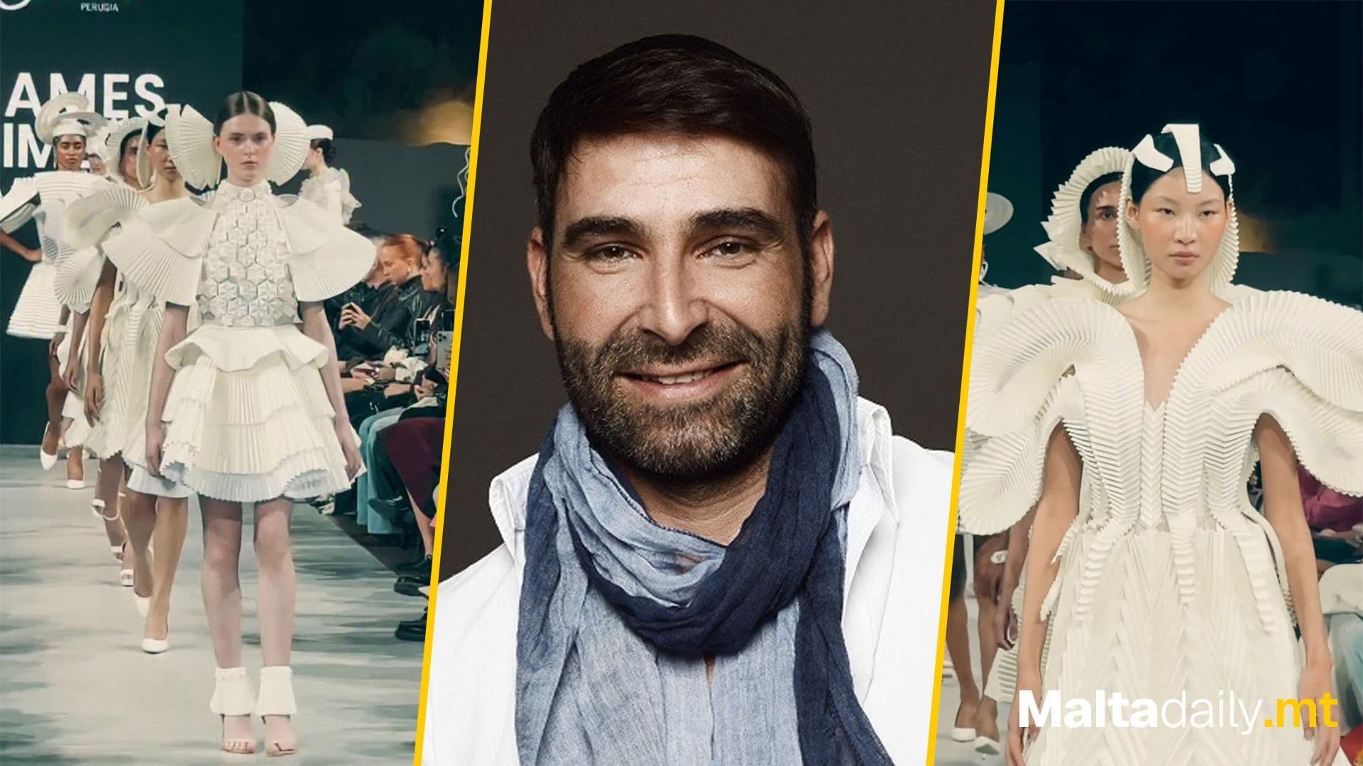 Maltese Designer James Dimech Turns Paper Into Couture At Milan Fashion Week