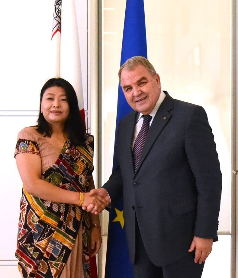 Speaker Of The House Of Representatives, Anġlu Farrugia, Bids Farewell To Indian High Commissioner