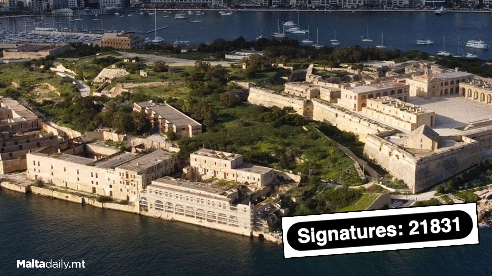 Over 21,000 People Sign Manoel Island Petition