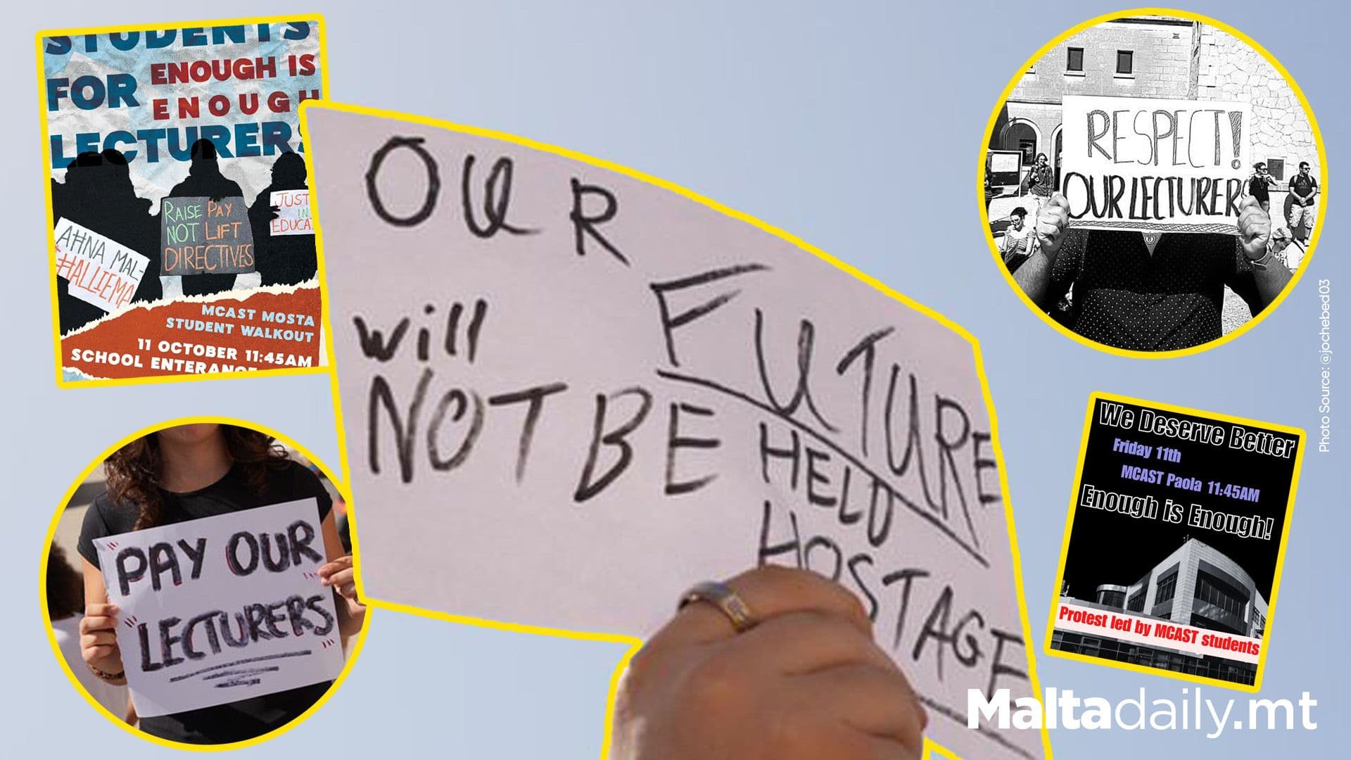 MCAST Silent Protest by Students at Mcast Mosta