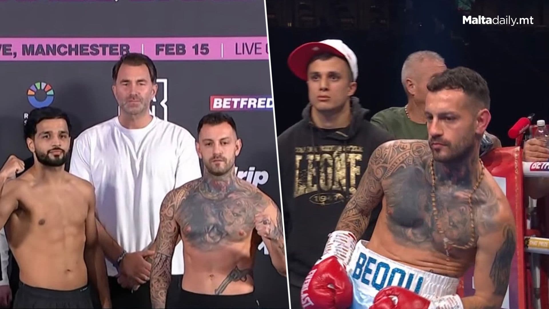 Maltese Competes At International Matchroom Boxing