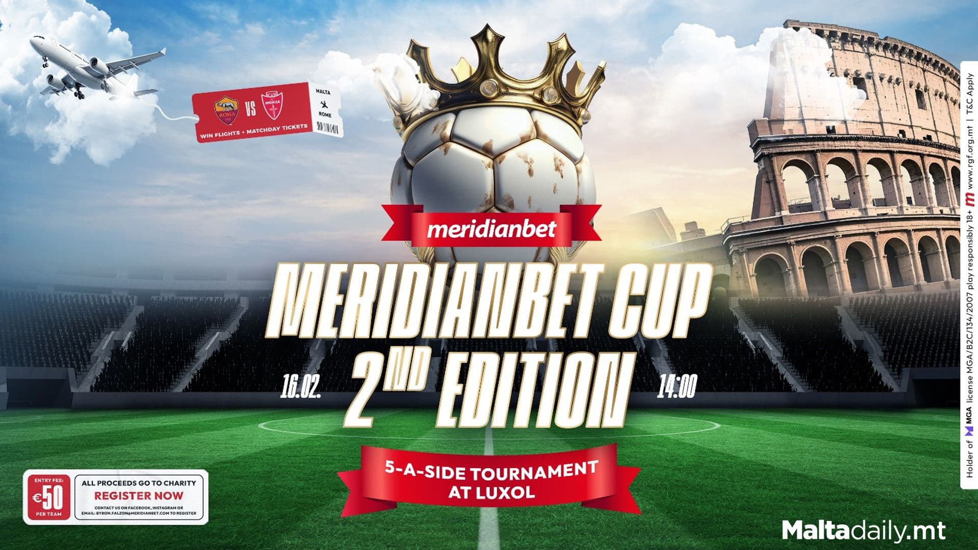 Win Tickets To AS Roma VS Monza At Meridianbet Cup!
