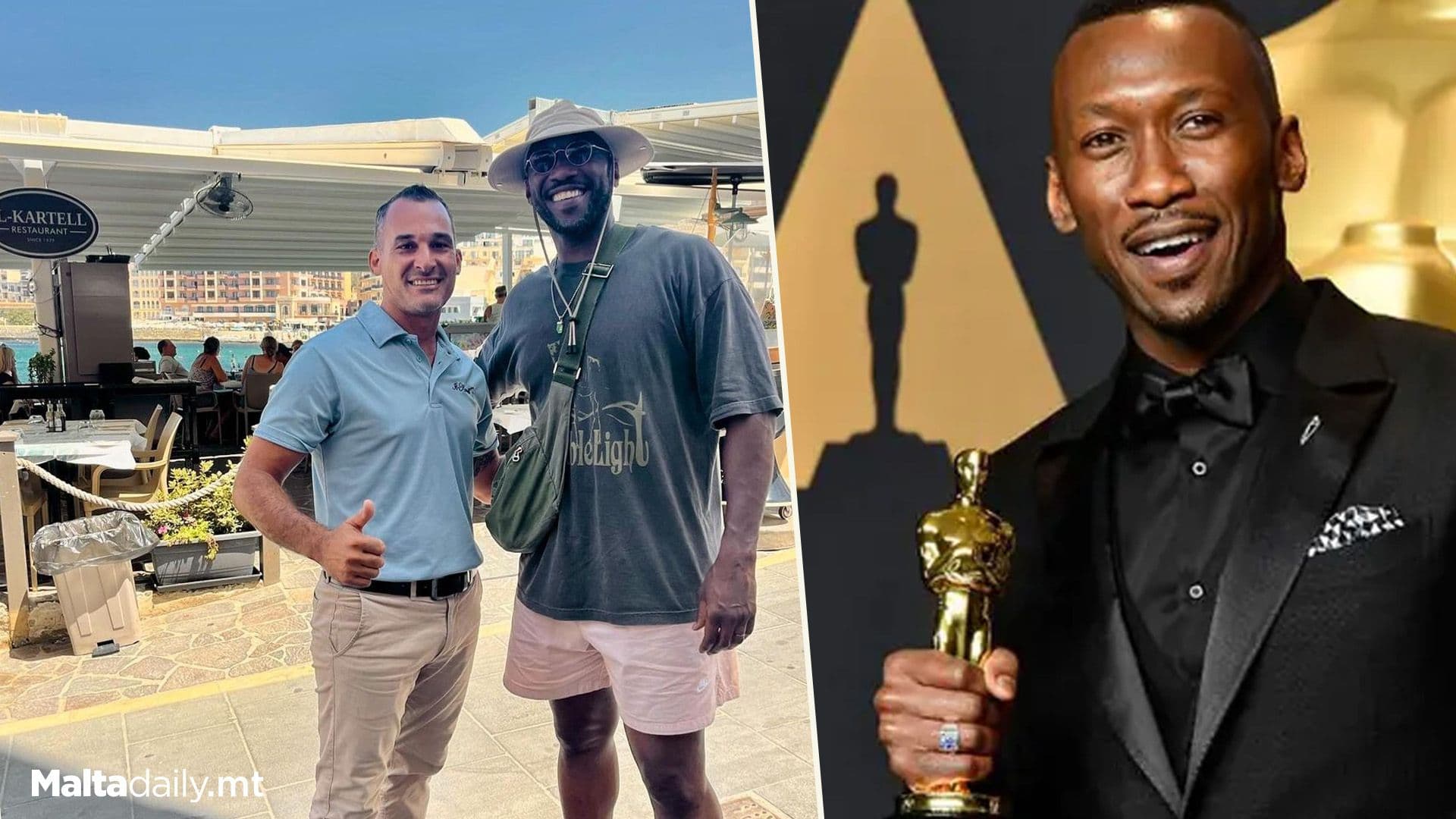 Oscar Winning Actor Dines At Marsalforn’s Kartell Restaurant