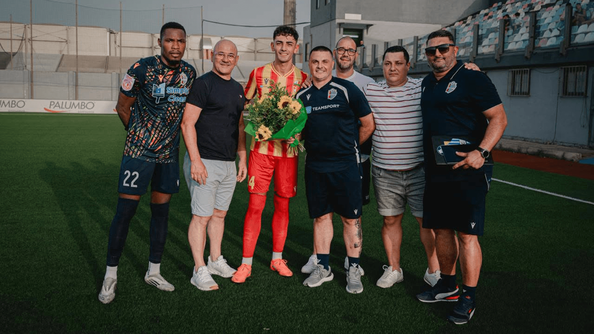Jake Vassallo And Mosta FC Share A Moment Of Respect Before Mosta vs Birkirkara