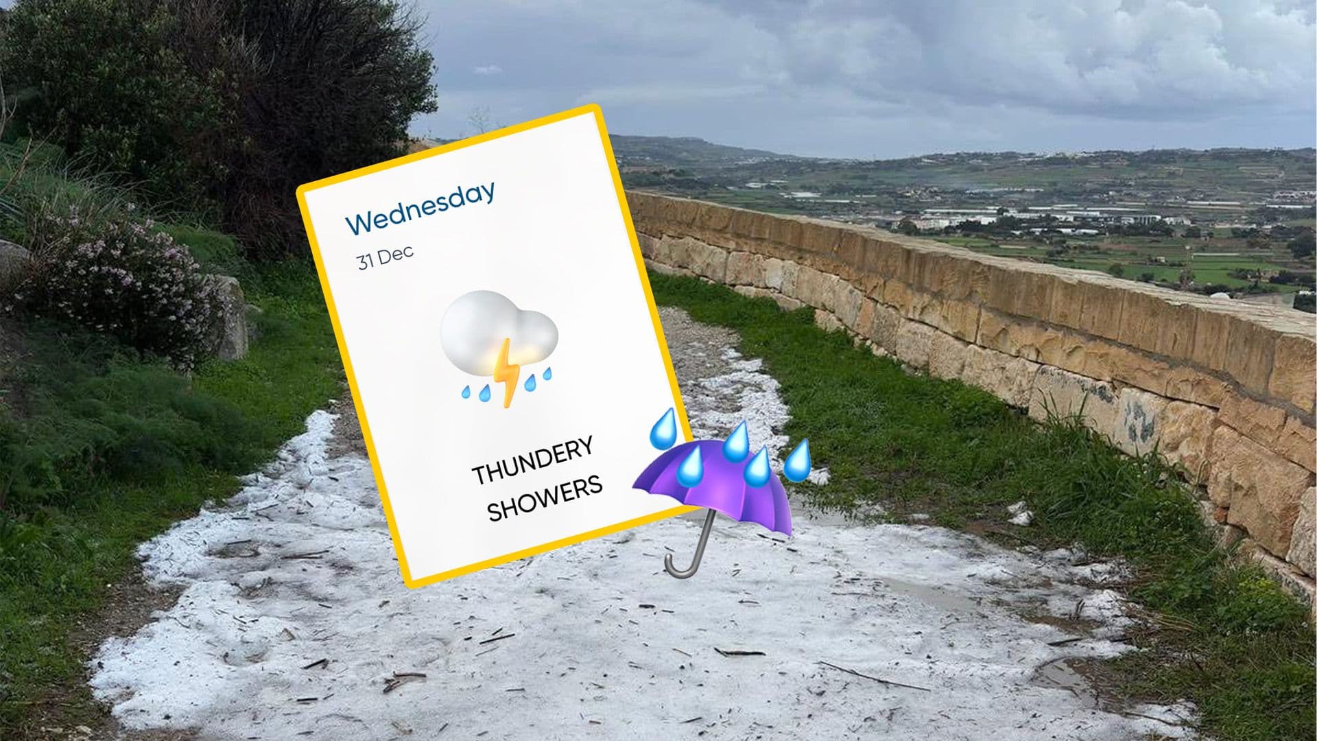 Thunderstorms and Hail Take Over This New Year's Eve