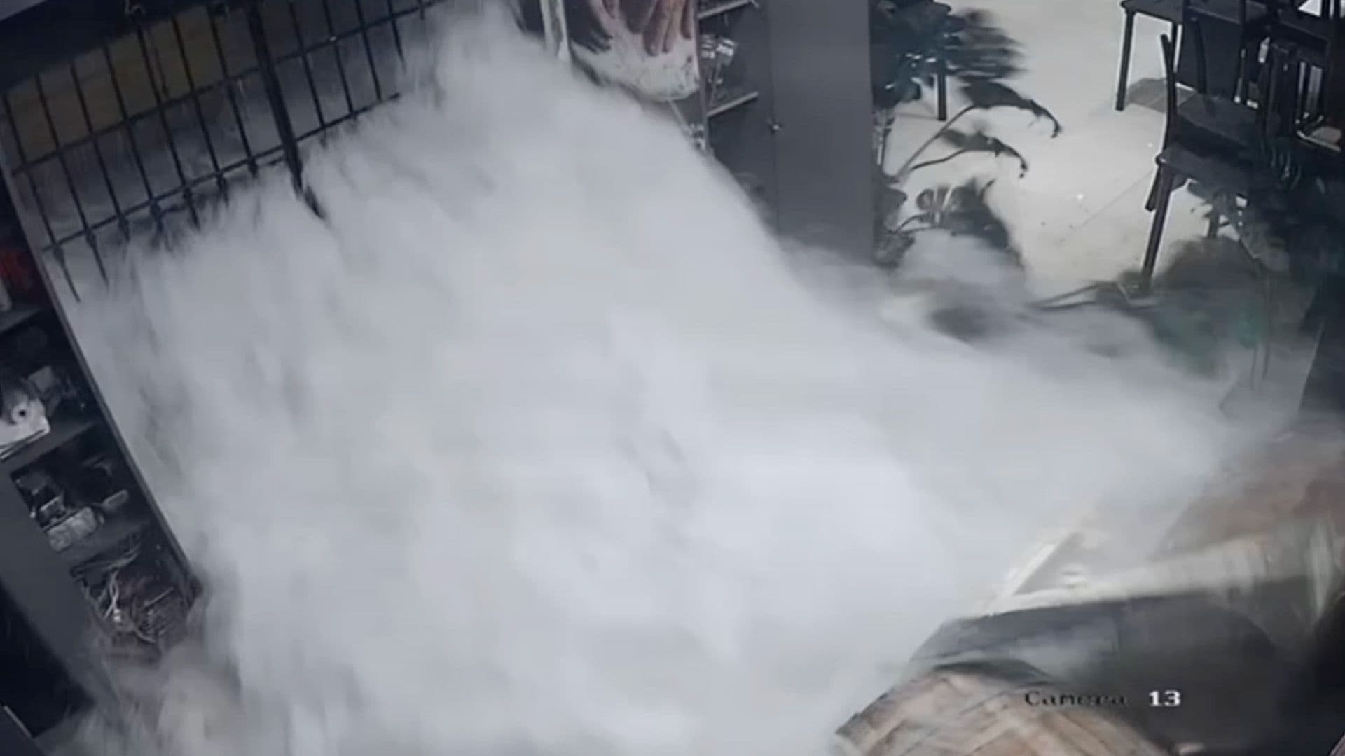 Massive Wave Crashes Into & Floods Forn Tal-Għawdxi Store
