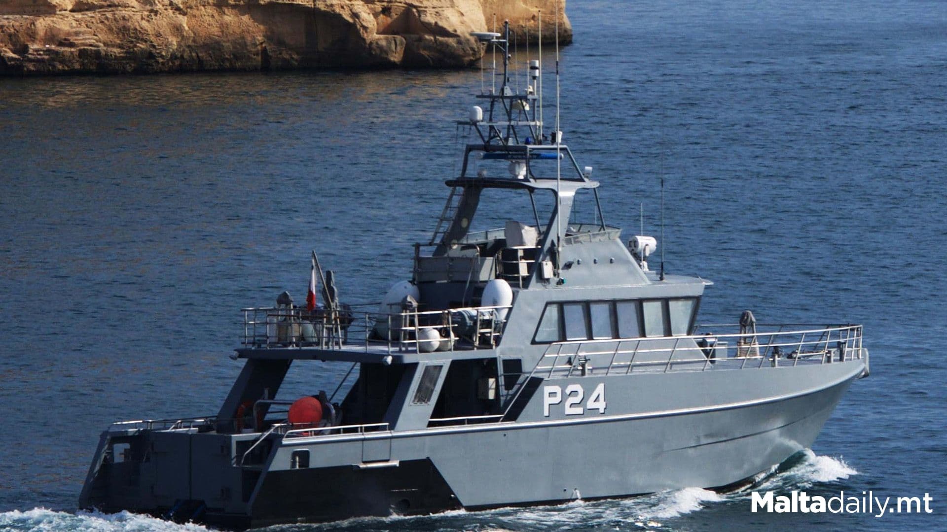 Patrol Vessel P24 Rescues Two Kayakers Off Wied iż-Żurrieq