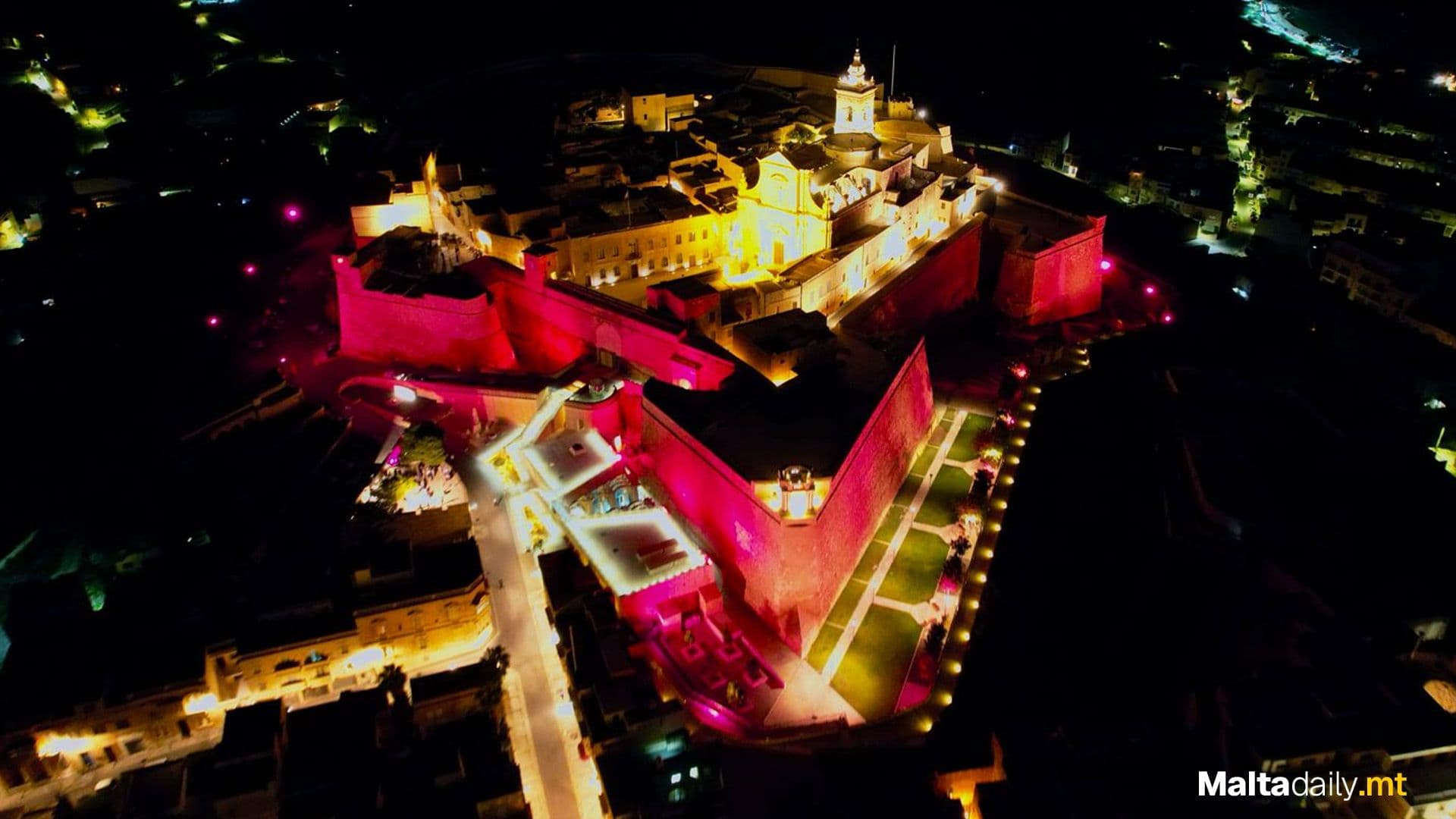 Ċittadella Turns Pink To Raise Breast Cancer Awareness