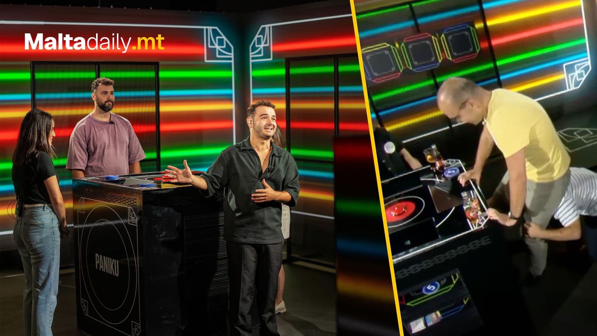 PANIKU Presenter Jamie Cardona Lifts Contestant On Set