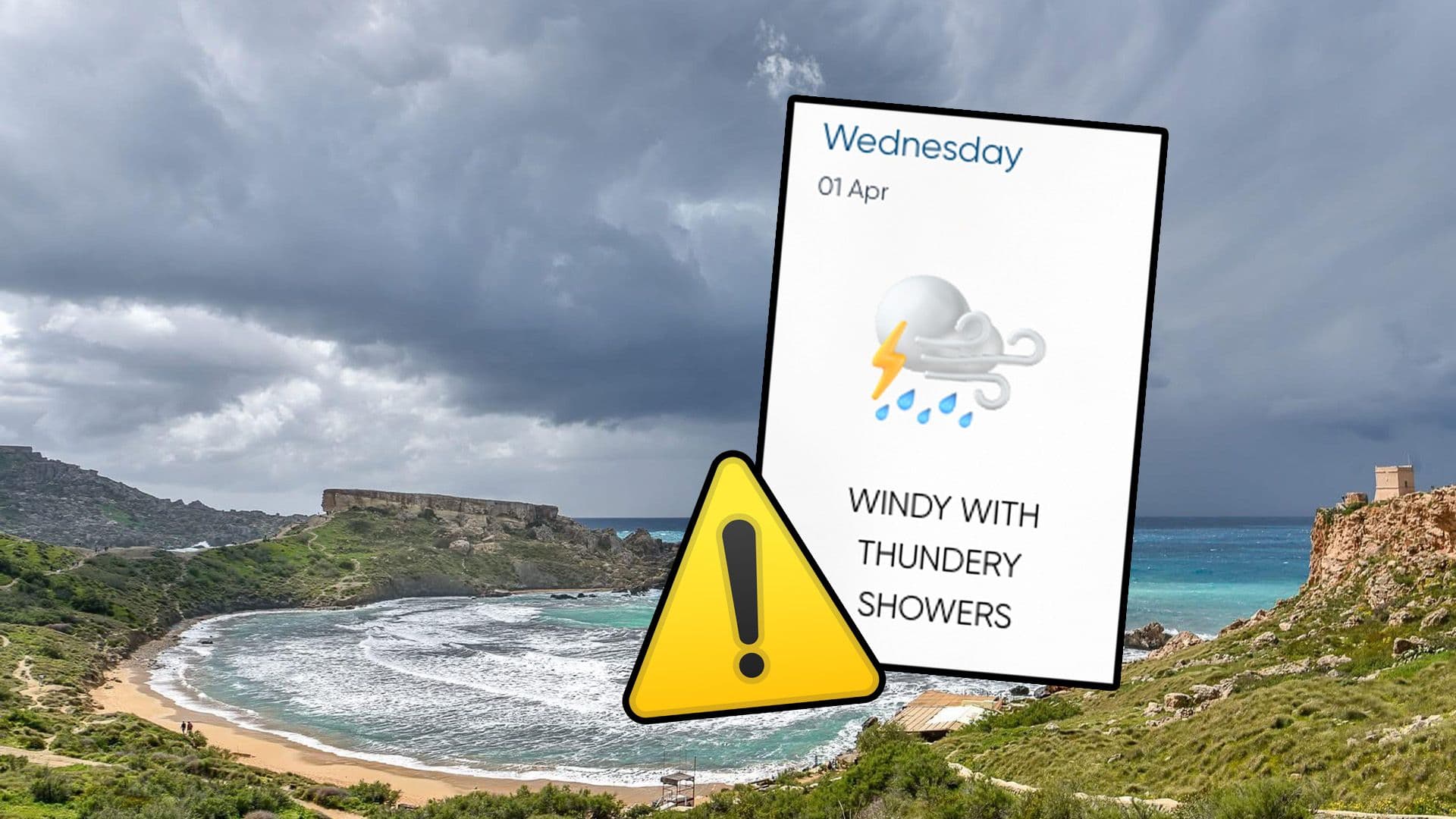 Strong Wind Warning & Rainy Weather Forecasted For Holy Week