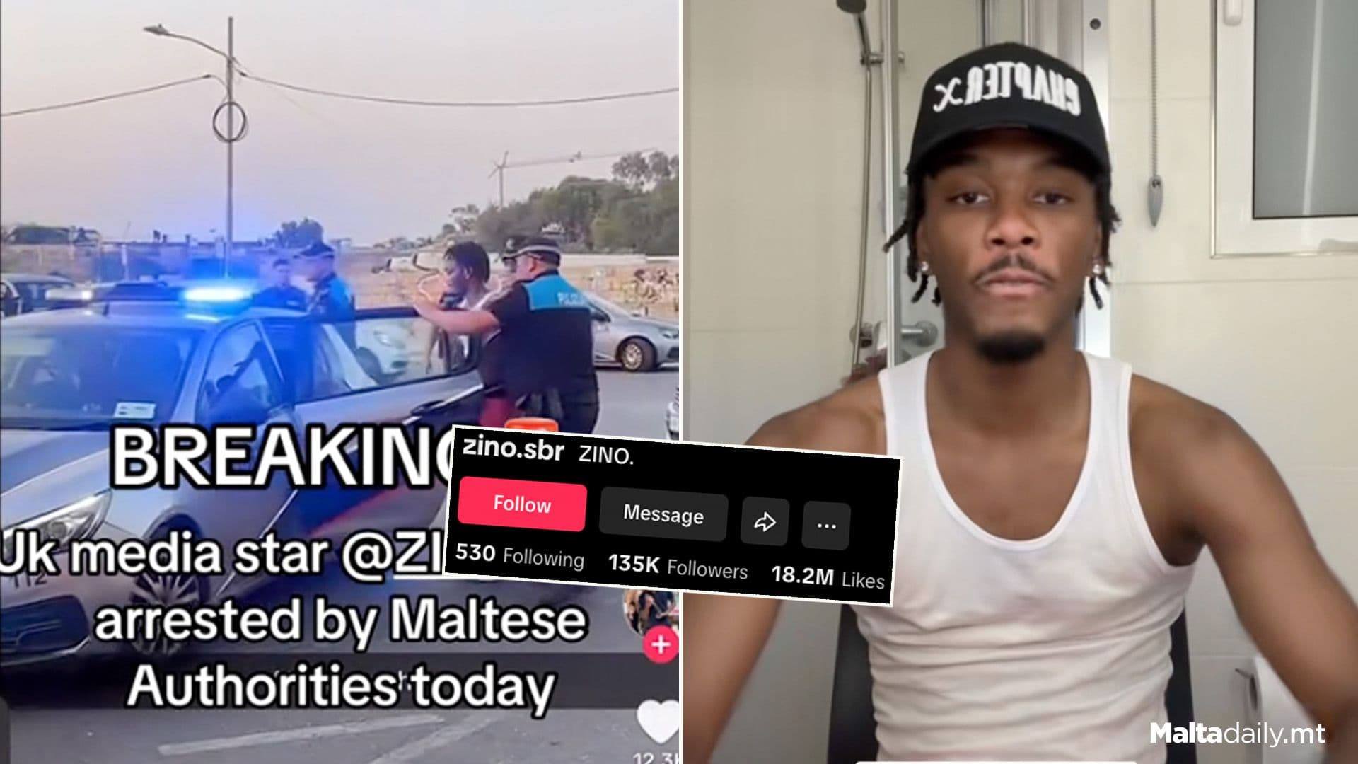 TikToker Zino Arrested In Malta