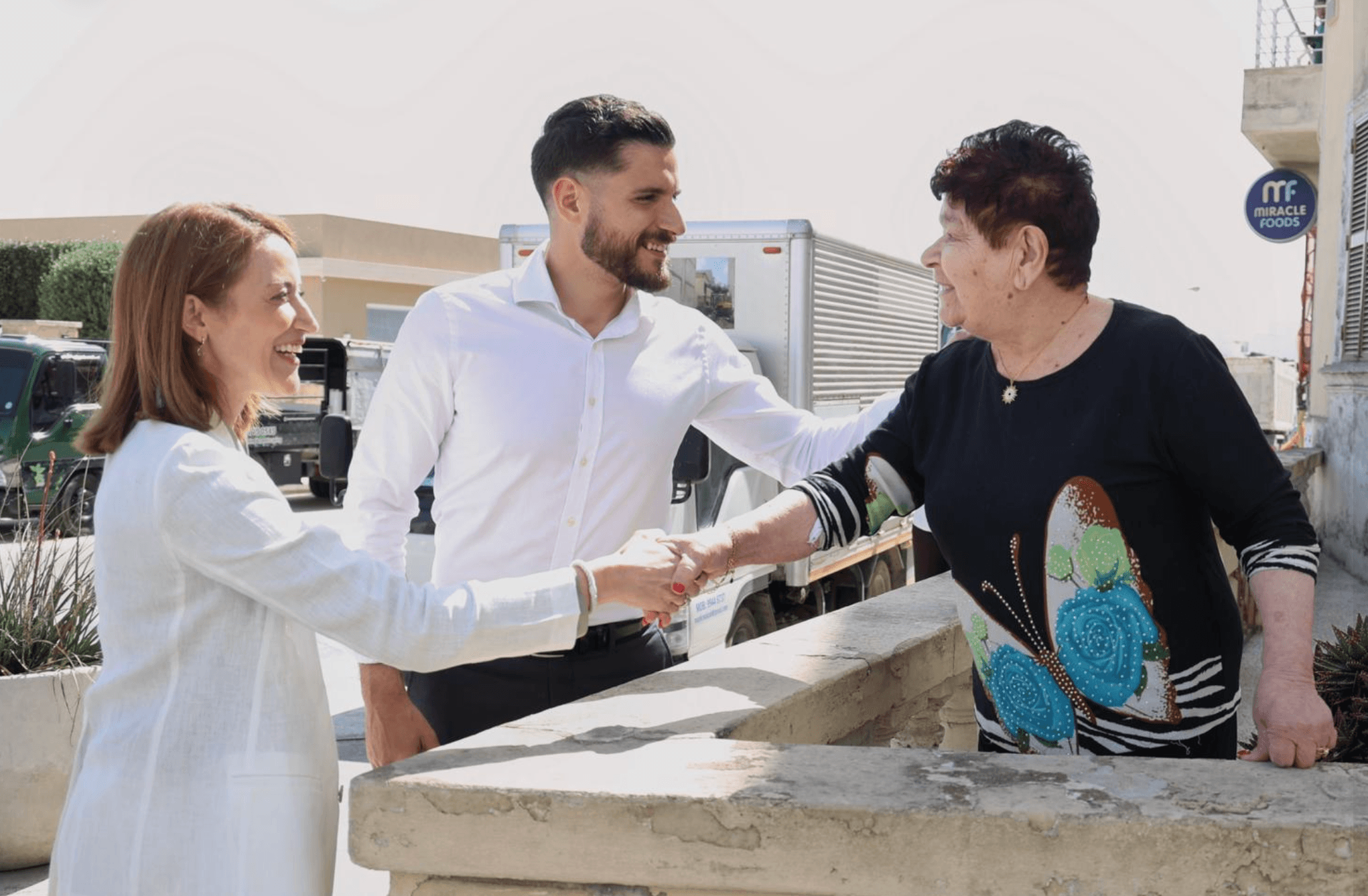 EP PRESIDENT Roberta Metsola joins PN leader Alex Borg in run up for election