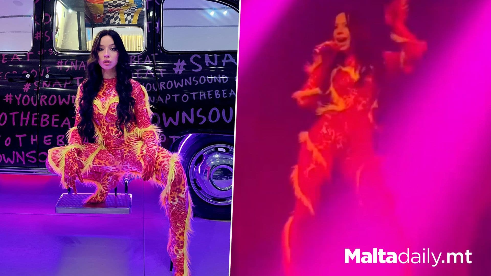 Sarah Bonnici With Fiery Outfit & Performance In UK