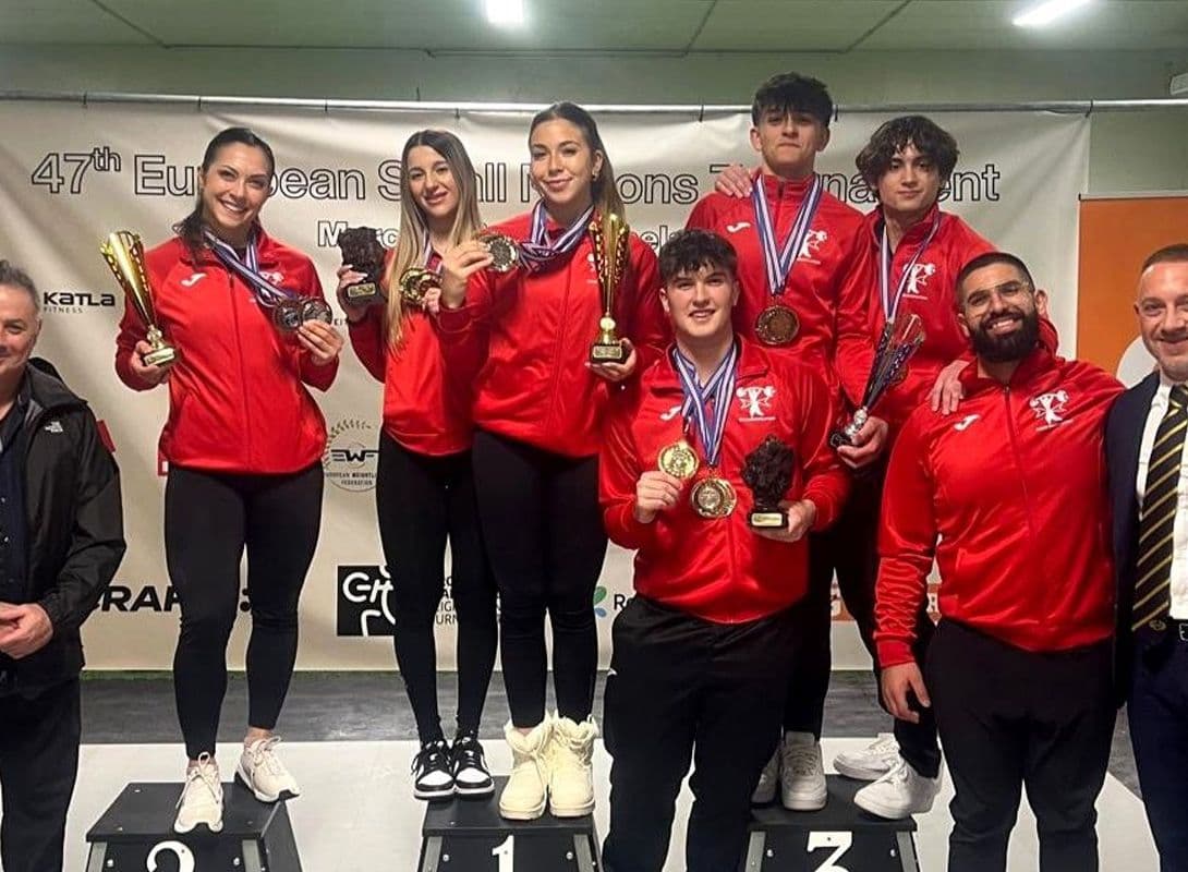 Maltese Weightlifters Claim Nine Medals at European Small Nations Championships