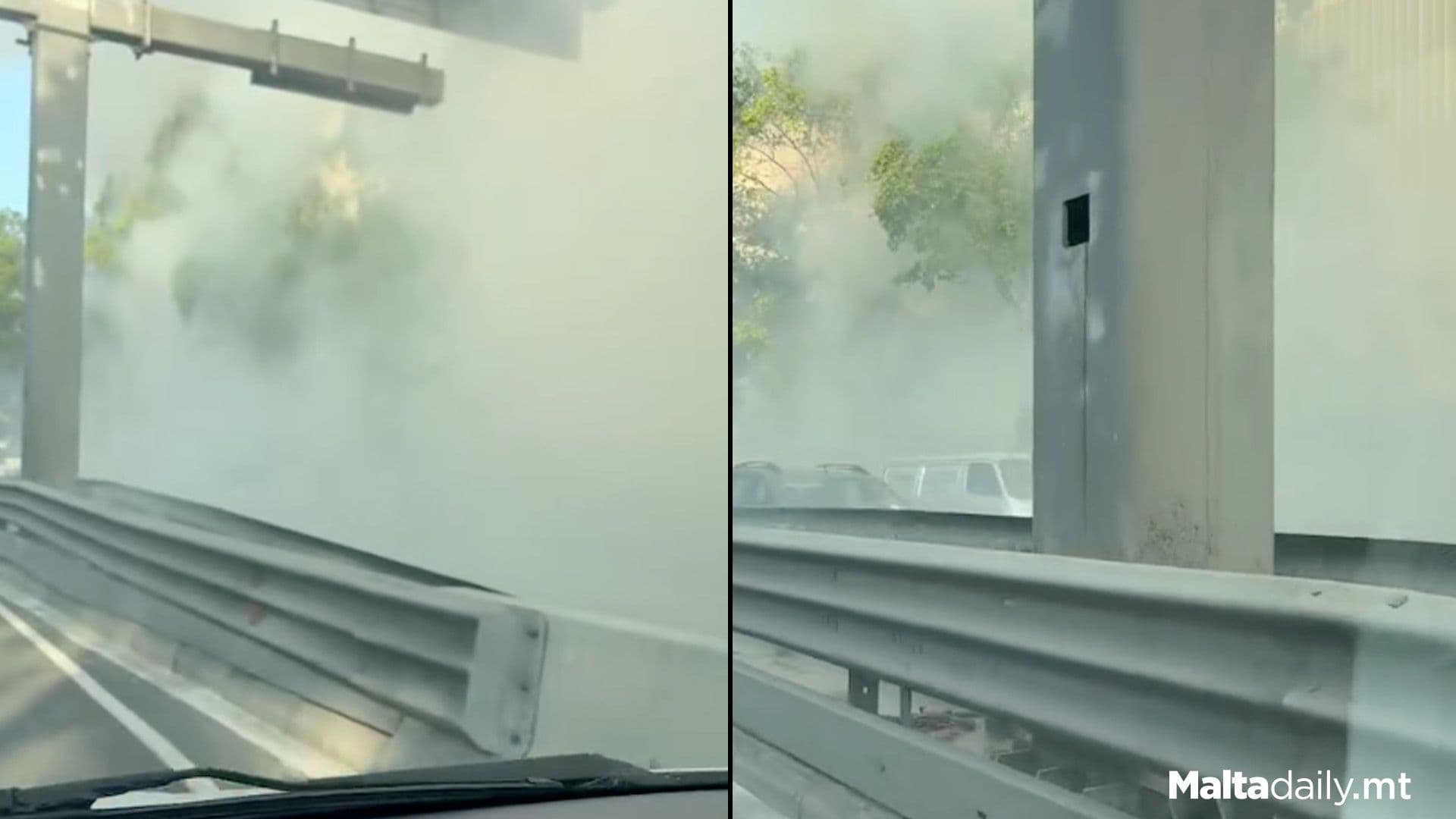 Massive Plume Of Smoke On Paola Road