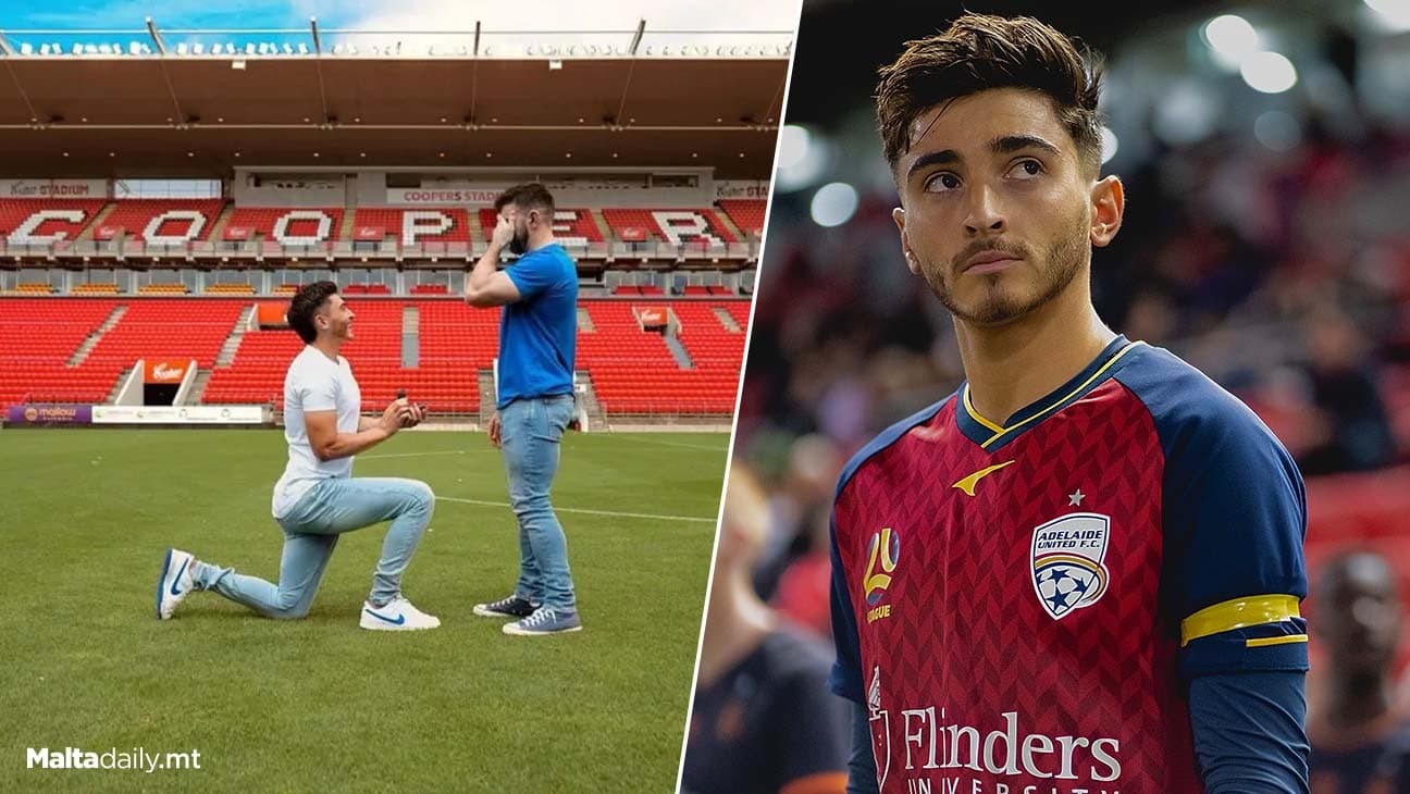 First Openly Gay Footballer Proposes On Pitch