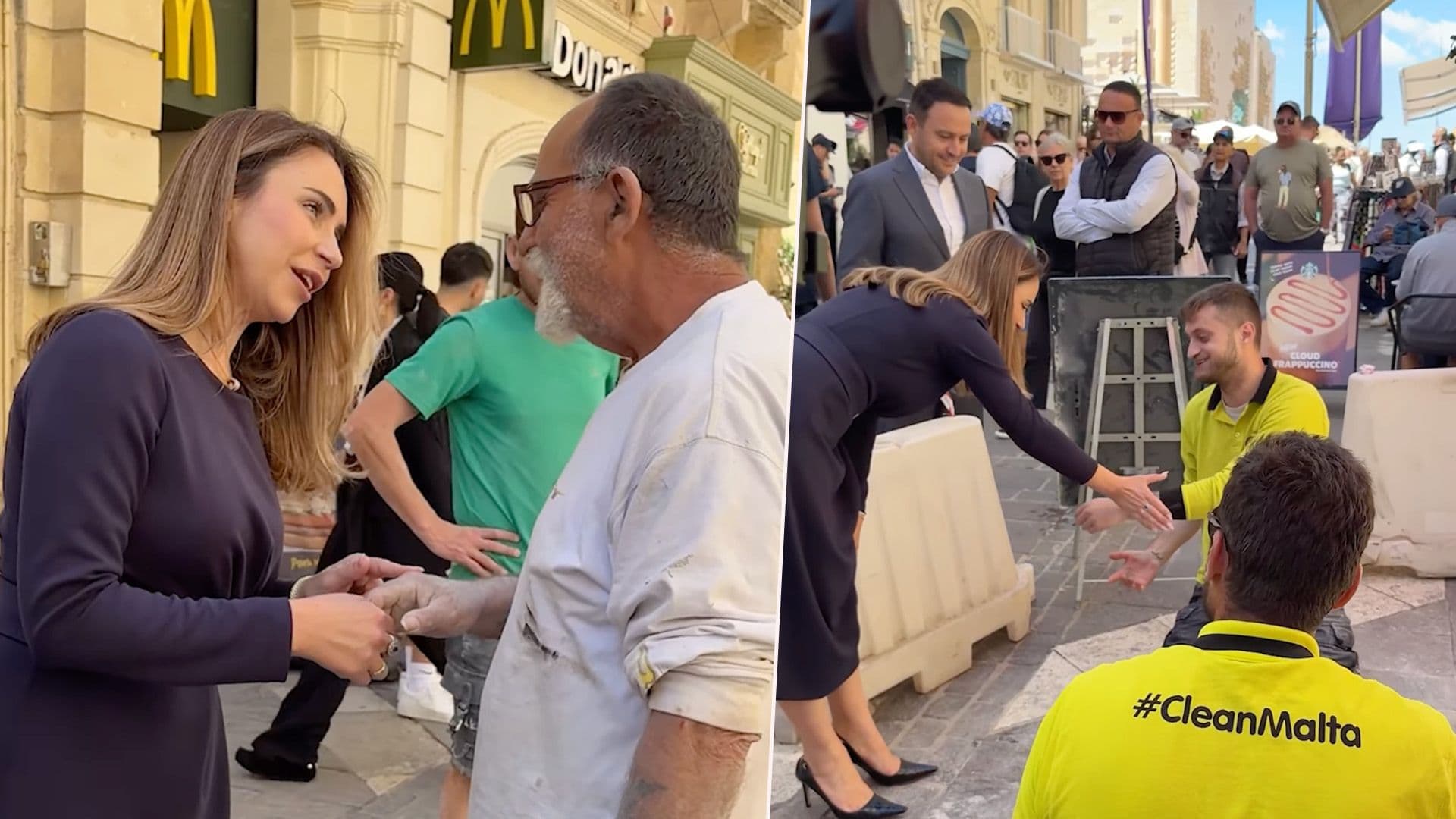 Lydia Abela Meets & Commends Workers In Valletta