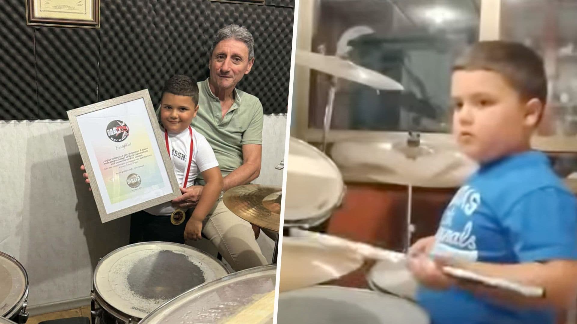 Local Record For Youngest Drummer To Receive Distinction At 5 Years Old