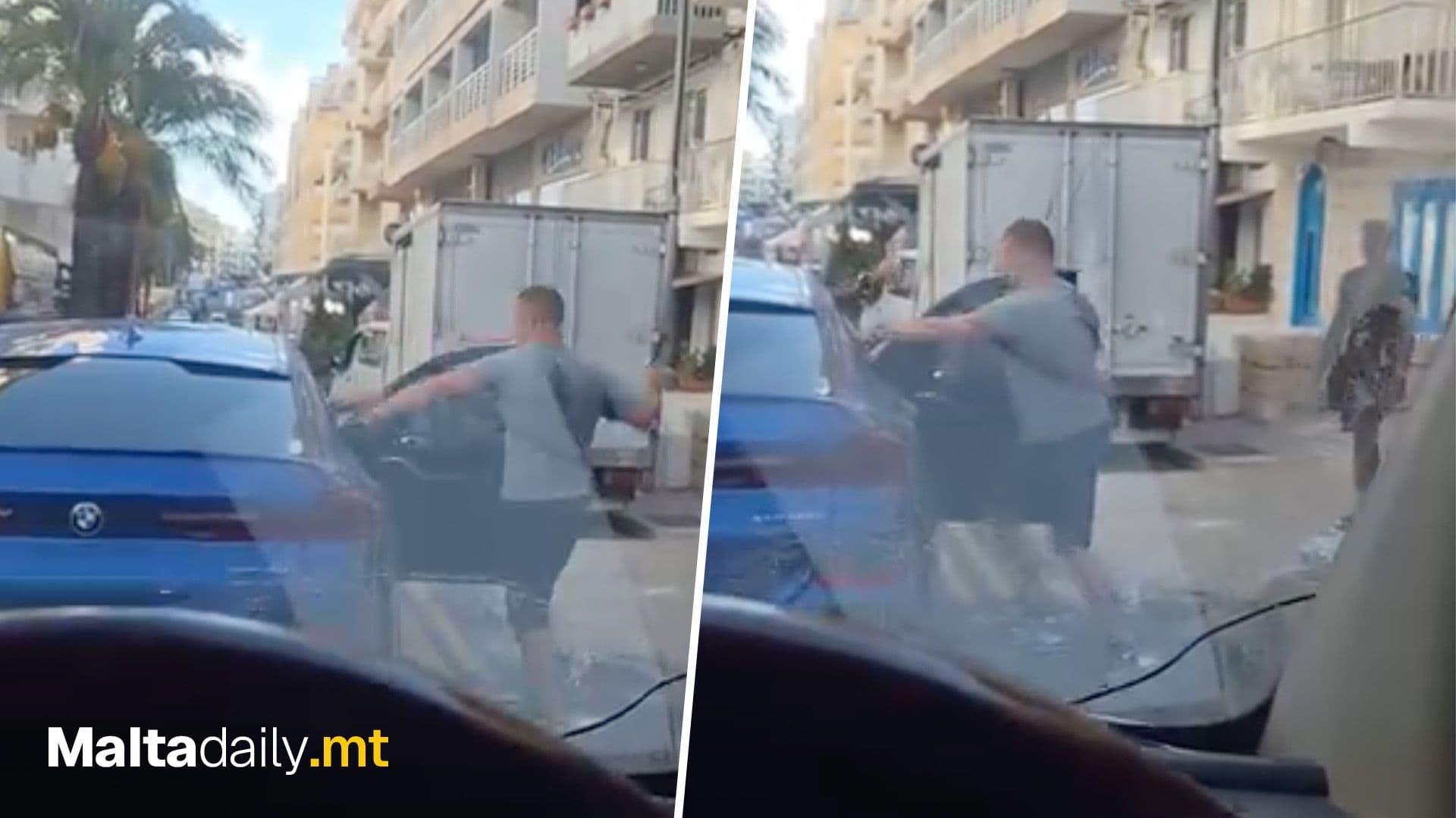 A Video Circulating Online Shows A Man Repeatedly Hitting A BMW Driver with An Object
