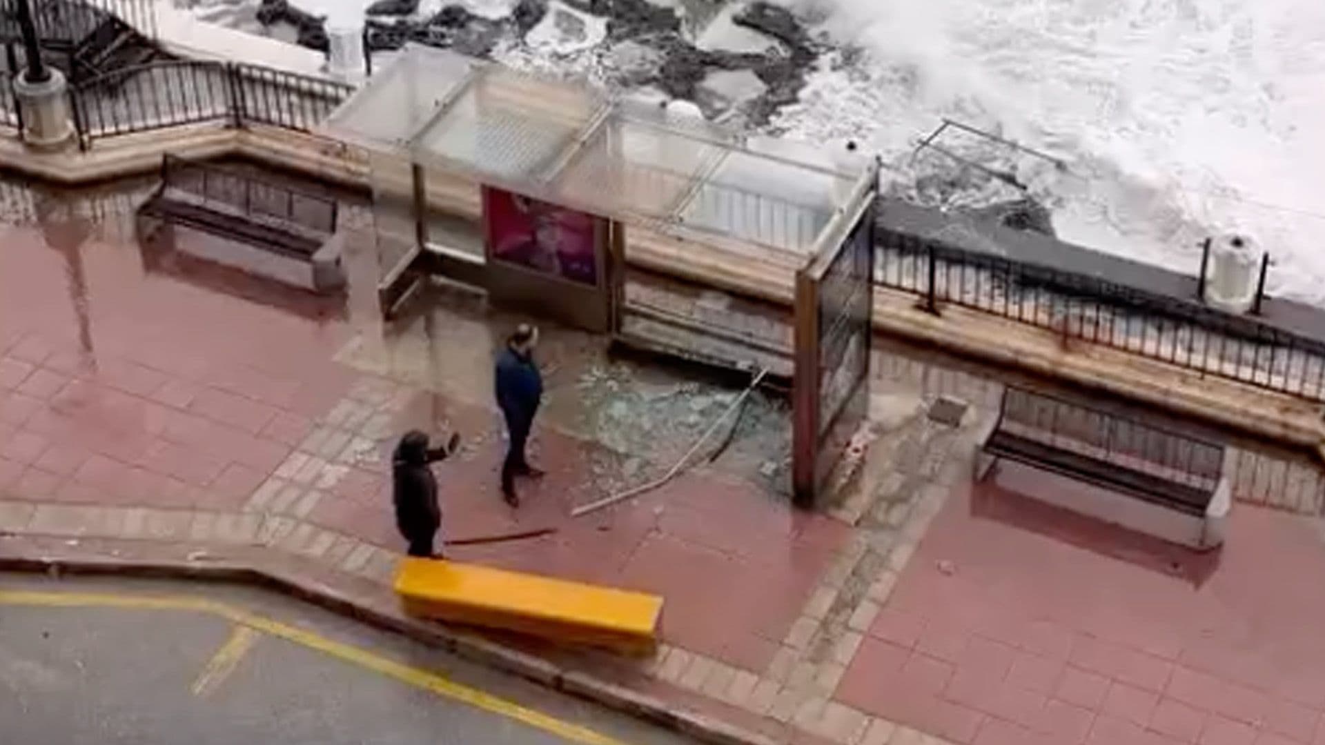 Bus Stop In Sliema Breaks Due To Storm