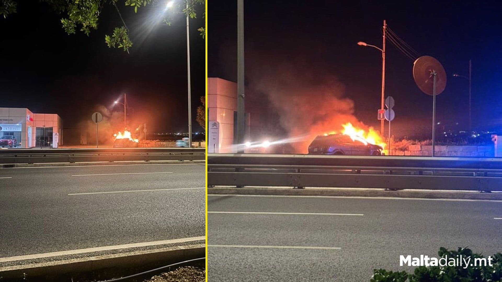 Car Fire In Attard Quickly Contained By Civil Protection