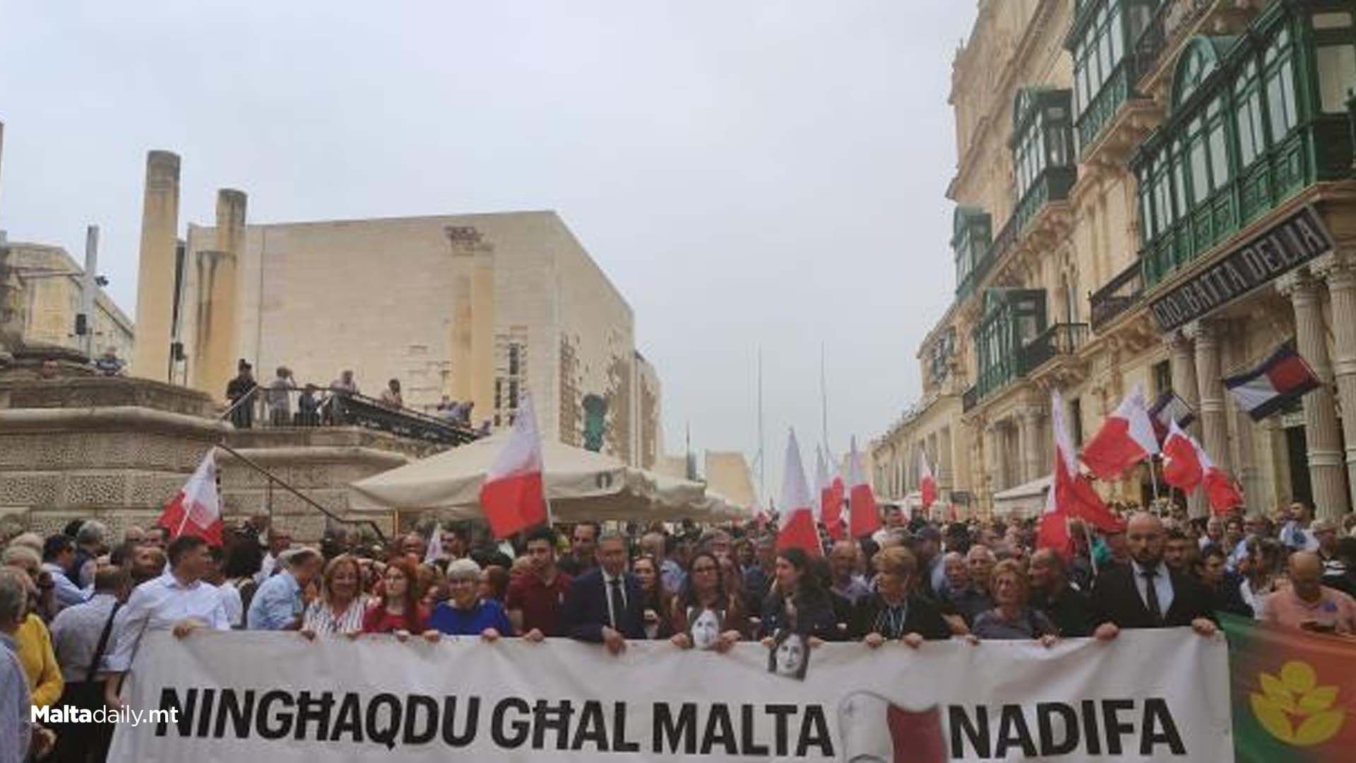 Protestors In Valletta Call For ‘Cleaner’ Malta