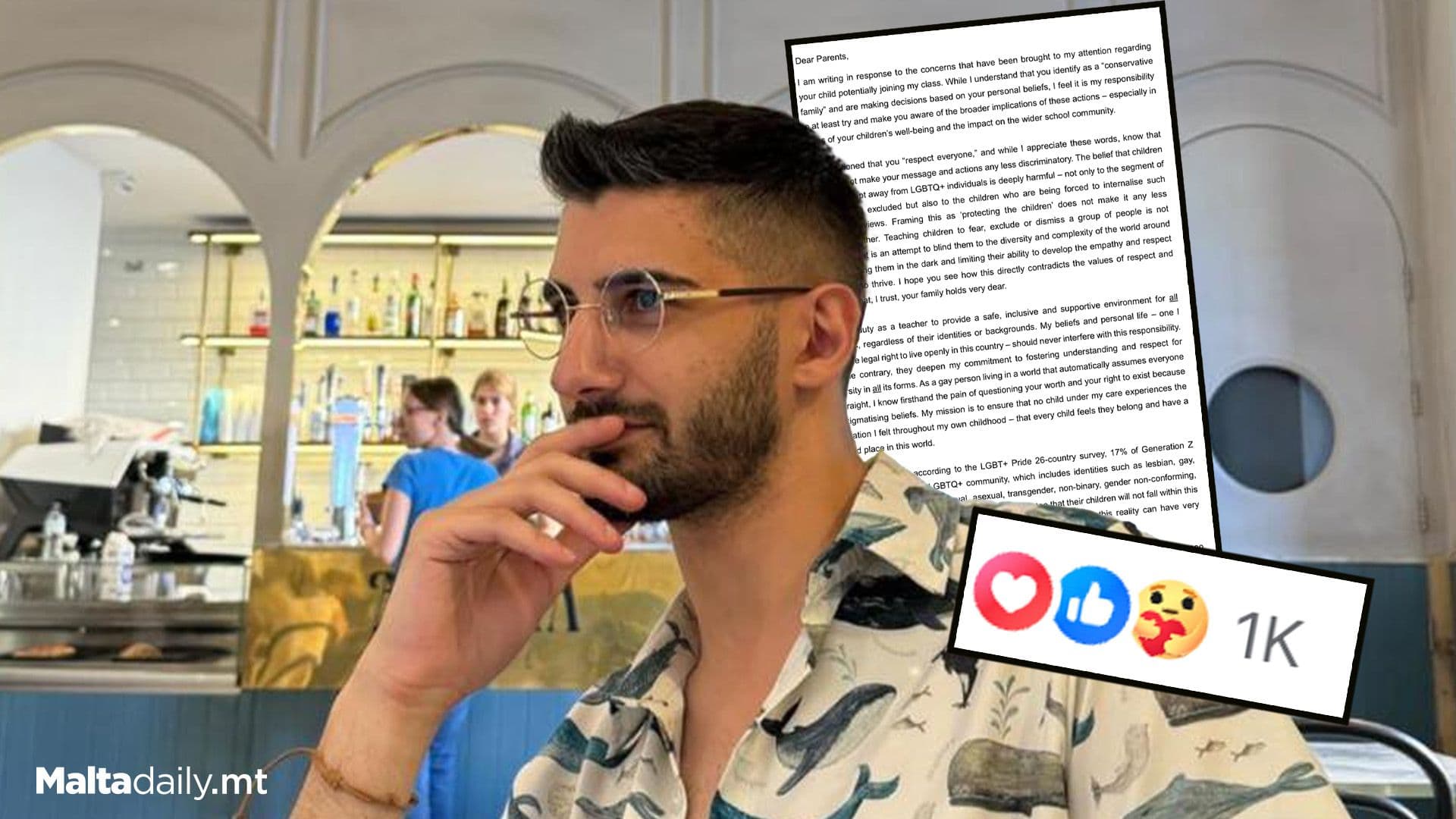 Gay Teacher Publishes Letter To Parents After Student Withdrawals