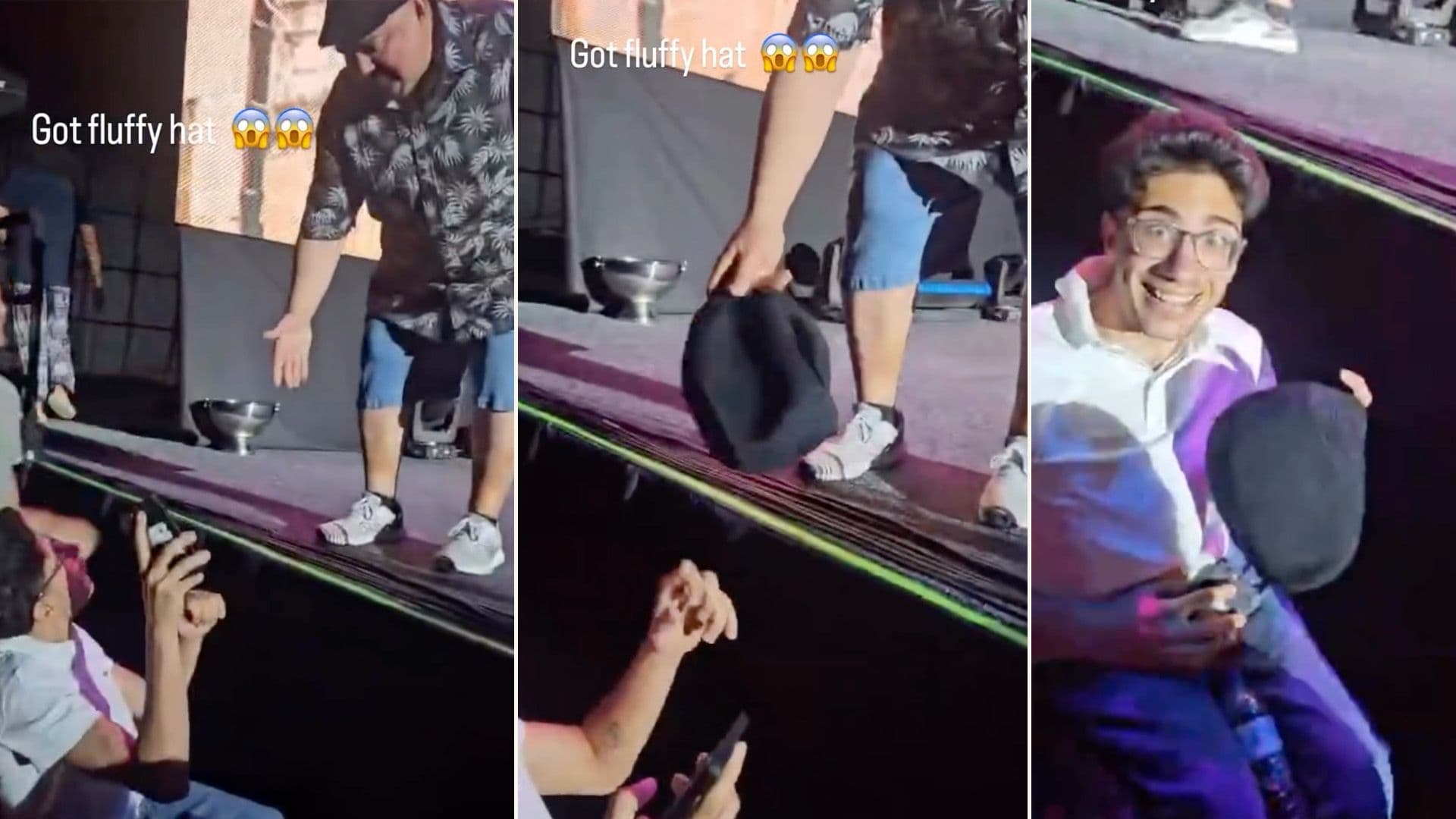 Gabriel Iglesias Gifts Wheel-Chaired Fan His Hat During Show